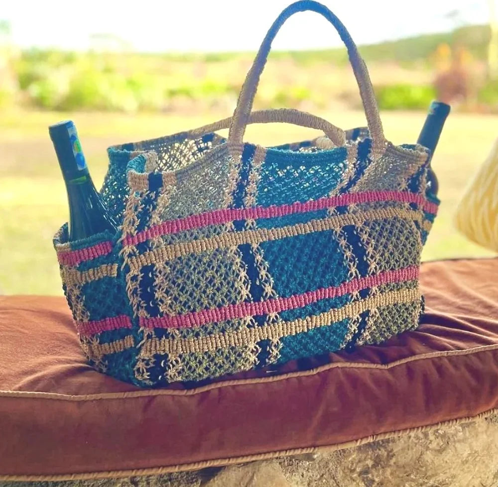 THE JACKSONS TARTAN JUTE BAG FENN