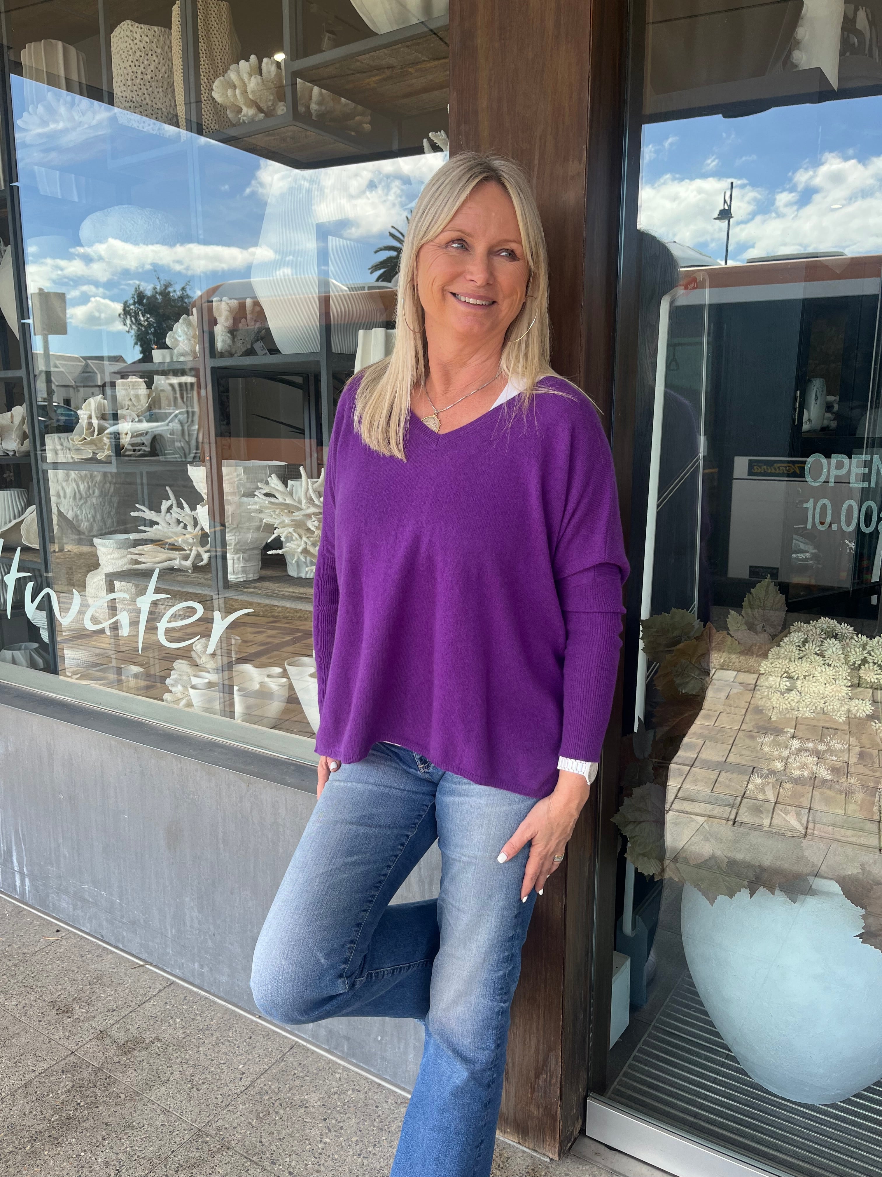 ABSOLUT CASHMERE CAMILLE - AUBERGINE