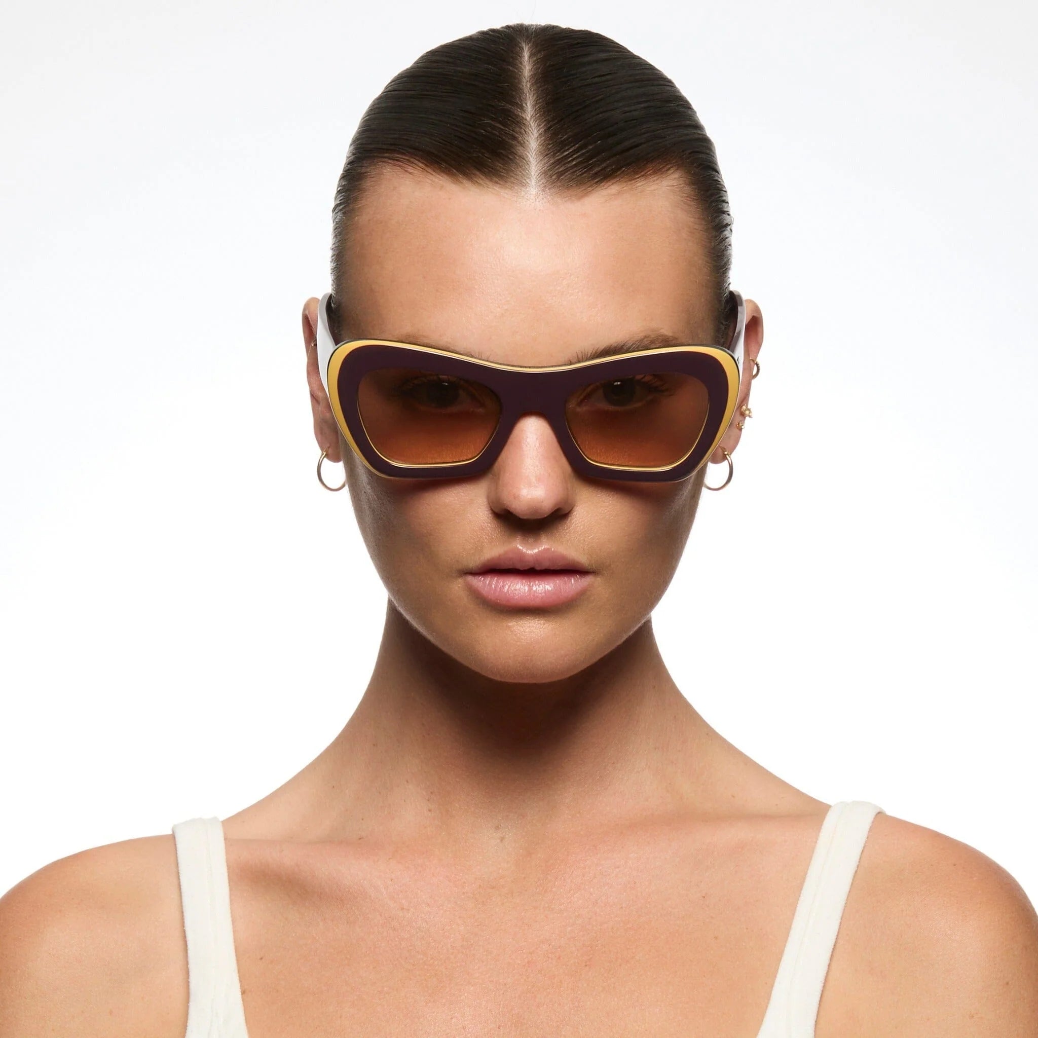 CHILDE - FARFALLE BIO ACETATE BURGUNDY TRANS GREEN/ROSE BIO LENS