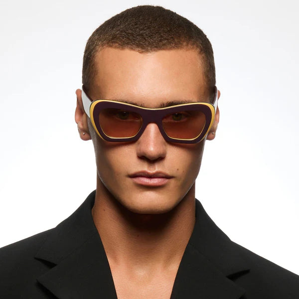 CHILDE - FARFALLE BIO ACETATE BURGUNDY TRANS GREEN/ROSE BIO LENS