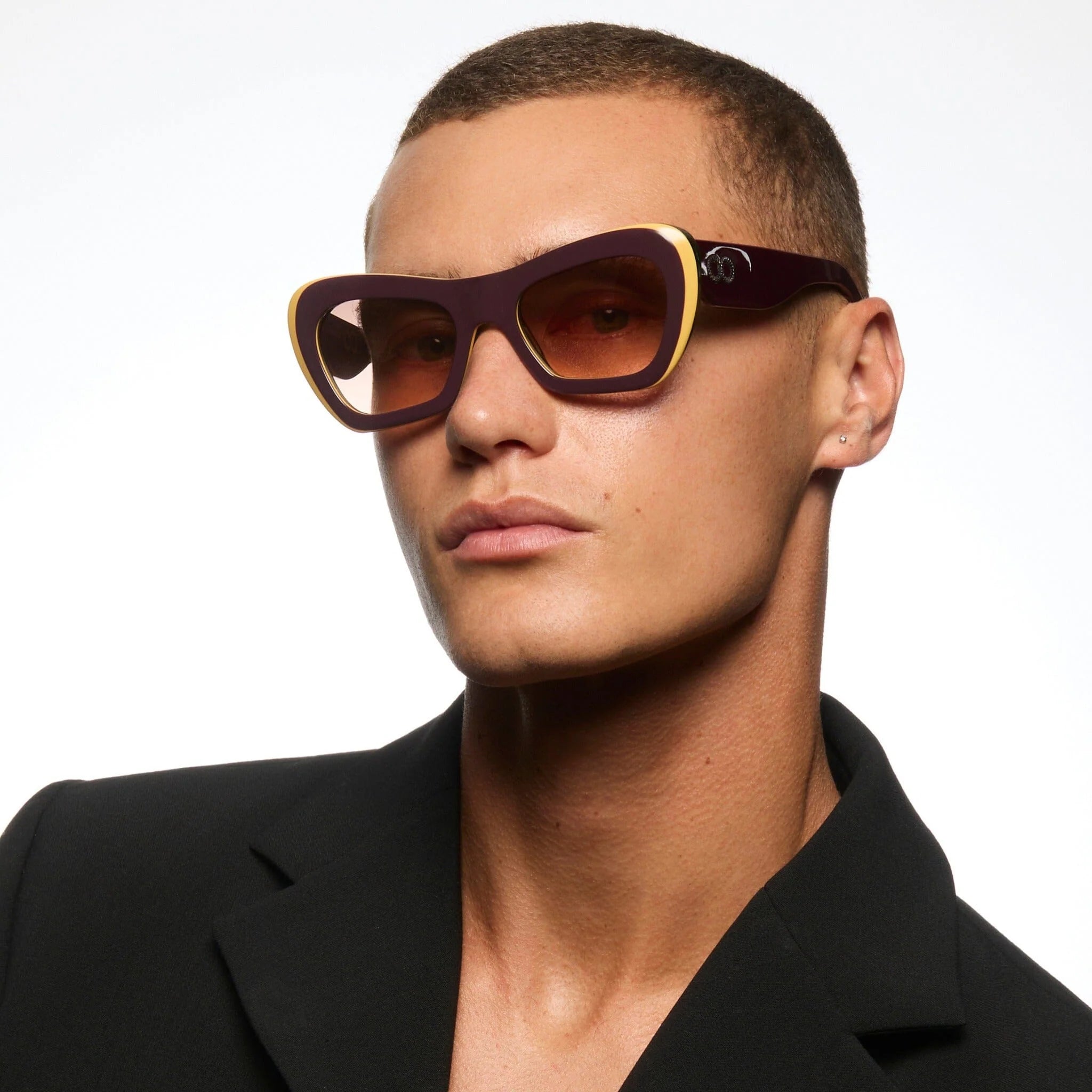 CHILDE - FARFALLE BIO ACETATE BURGUNDY TRANS GREEN/ROSE BIO LENS