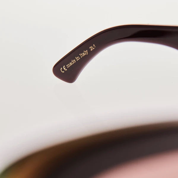 CHILDE - FARFALLE BIO ACETATE BURGUNDY TRANS GREEN/ROSE BIO LENS