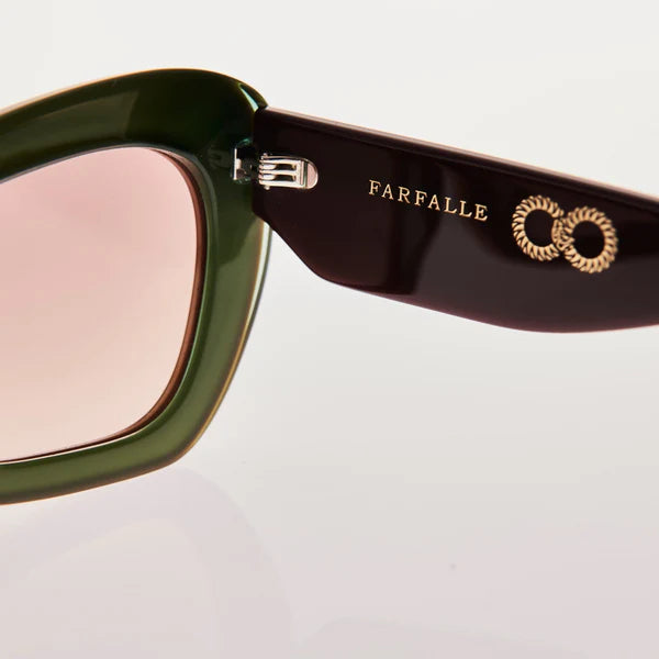 CHILDE - FARFALLE BIO ACETATE BURGUNDY TRANS GREEN/ROSE BIO LENS