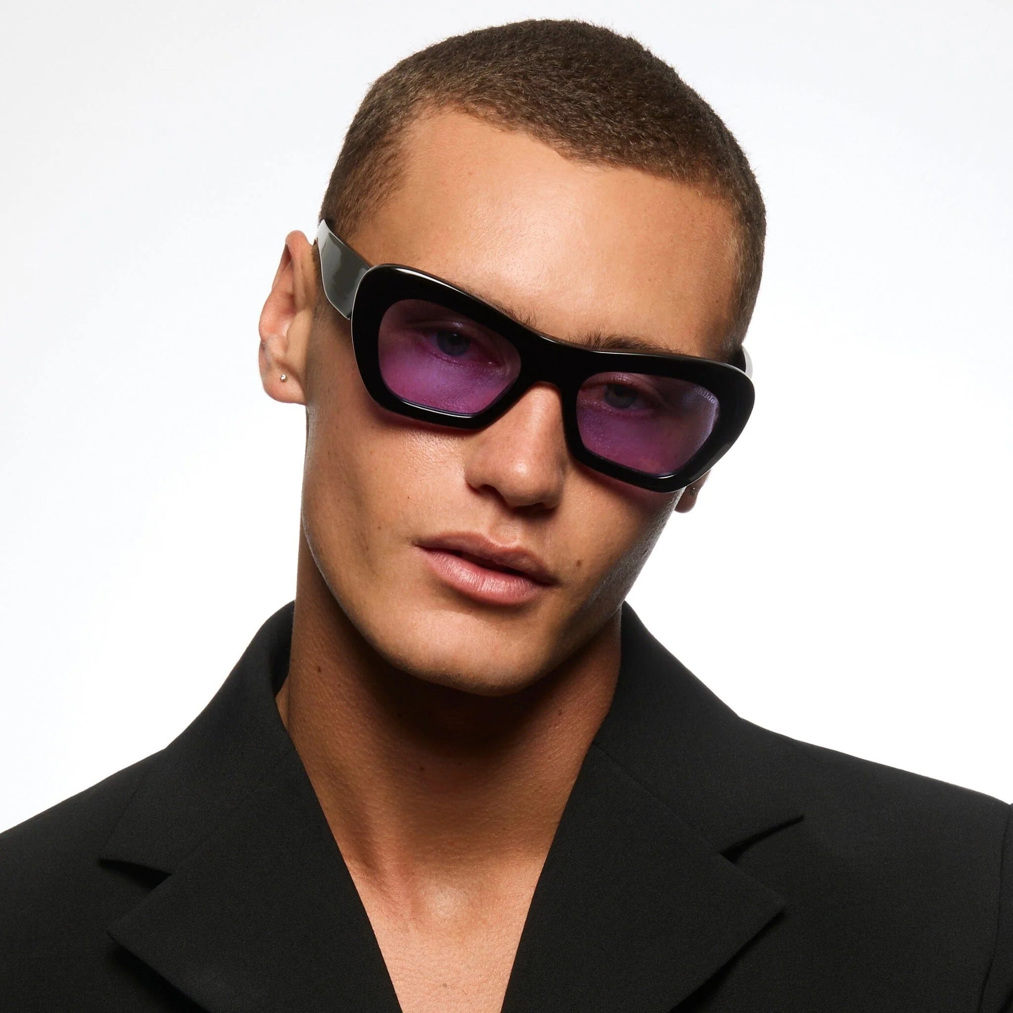 CHILDE - FARFALLE BIO ACETATE GLOSS BLACK/PURPLE BIO LENS
