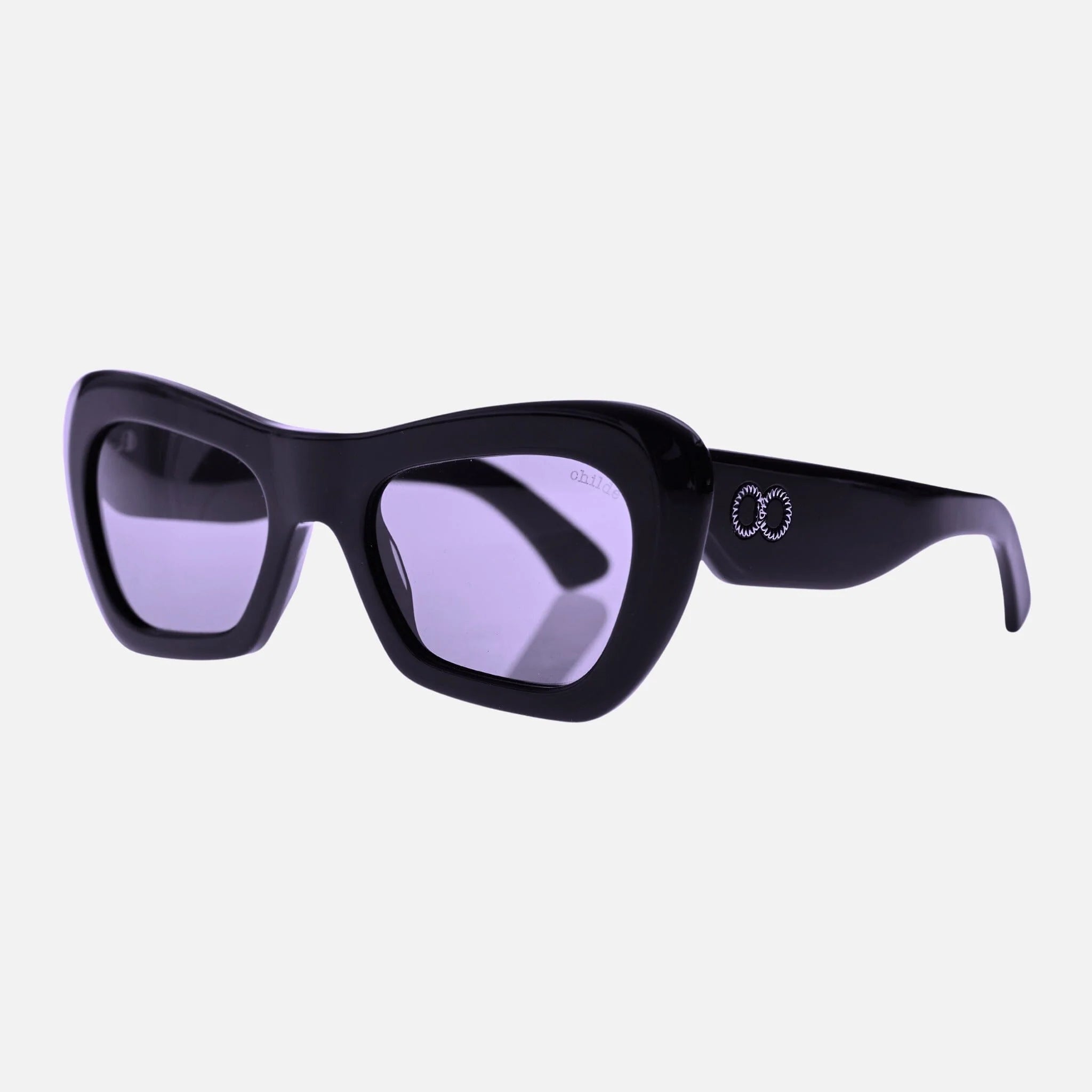 CHILDE - FARFALLE BIO ACETATE GLOSS BLACK/PURPLE BIO LENS