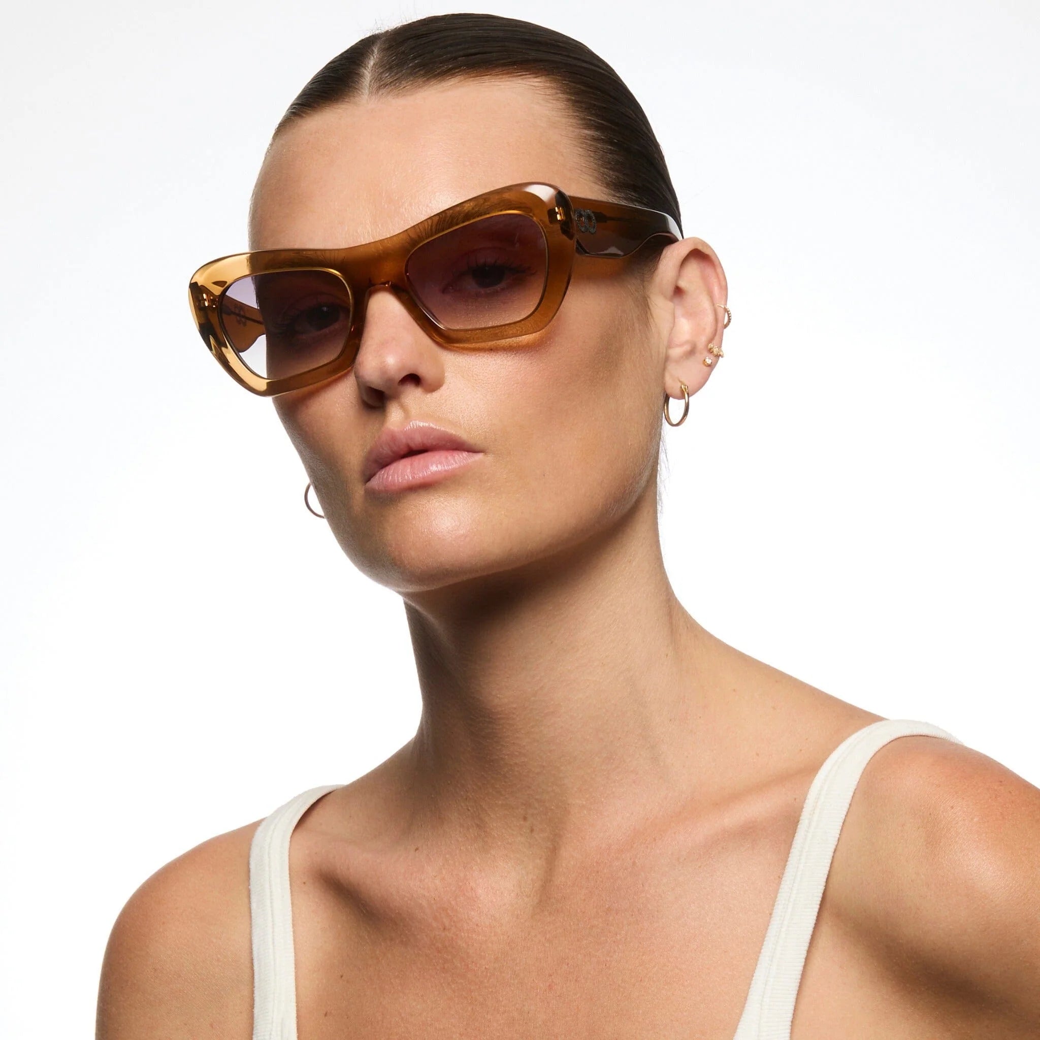 CHILDE - FARFALLE BIO ACETATE TRANSLUCENT COLA/AMBER GRADENT BIO LENS