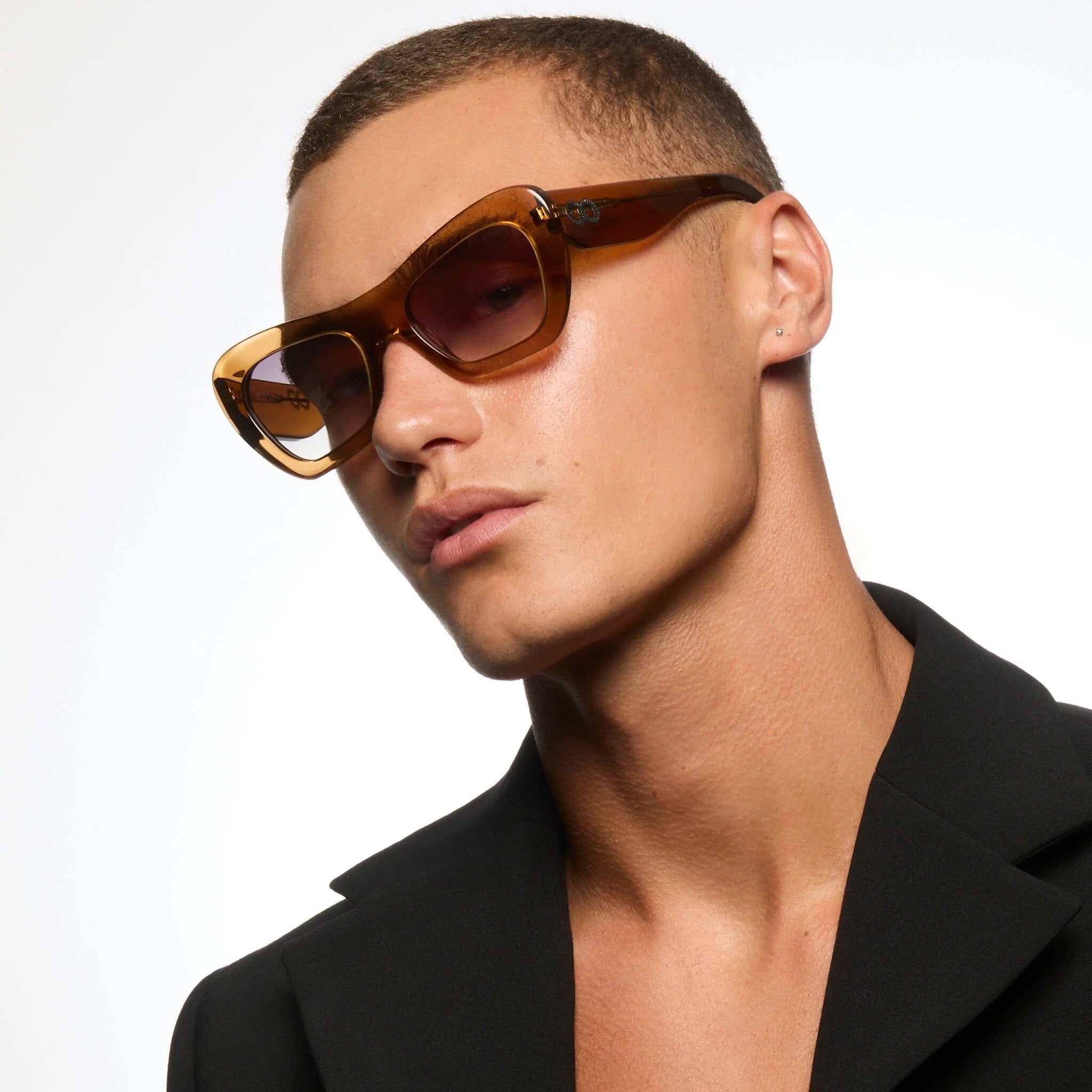 CHILDE - FARFALLE BIO ACETATE TRANSLUCENT COLA/AMBER GRADENT BIO LENS