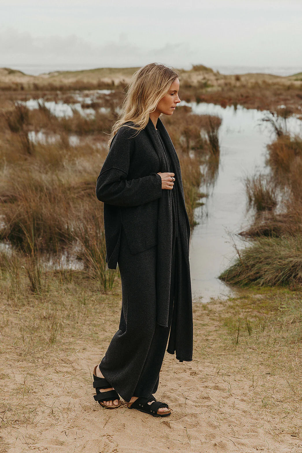 TALAMAYA WINTER RETREAT MERINO COTTON PANT - GHOST GREY