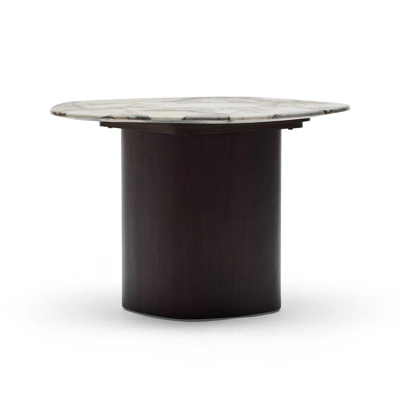 HORGANS LOLA SIDE TABLE WALNUT TEMPEST MARBLE