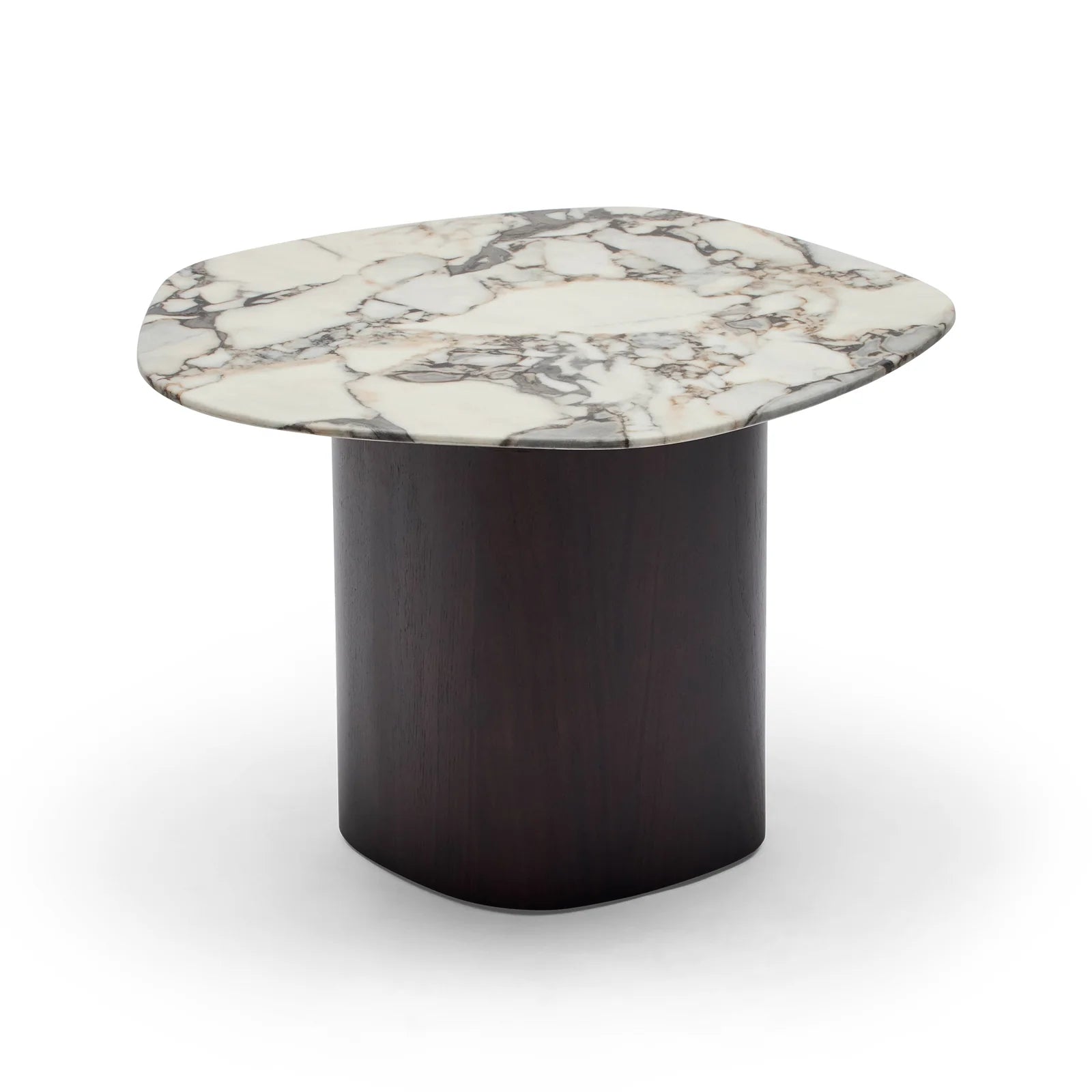 HORGANS LOLA SIDE TABLE WALNUT TEMPEST MARBLE