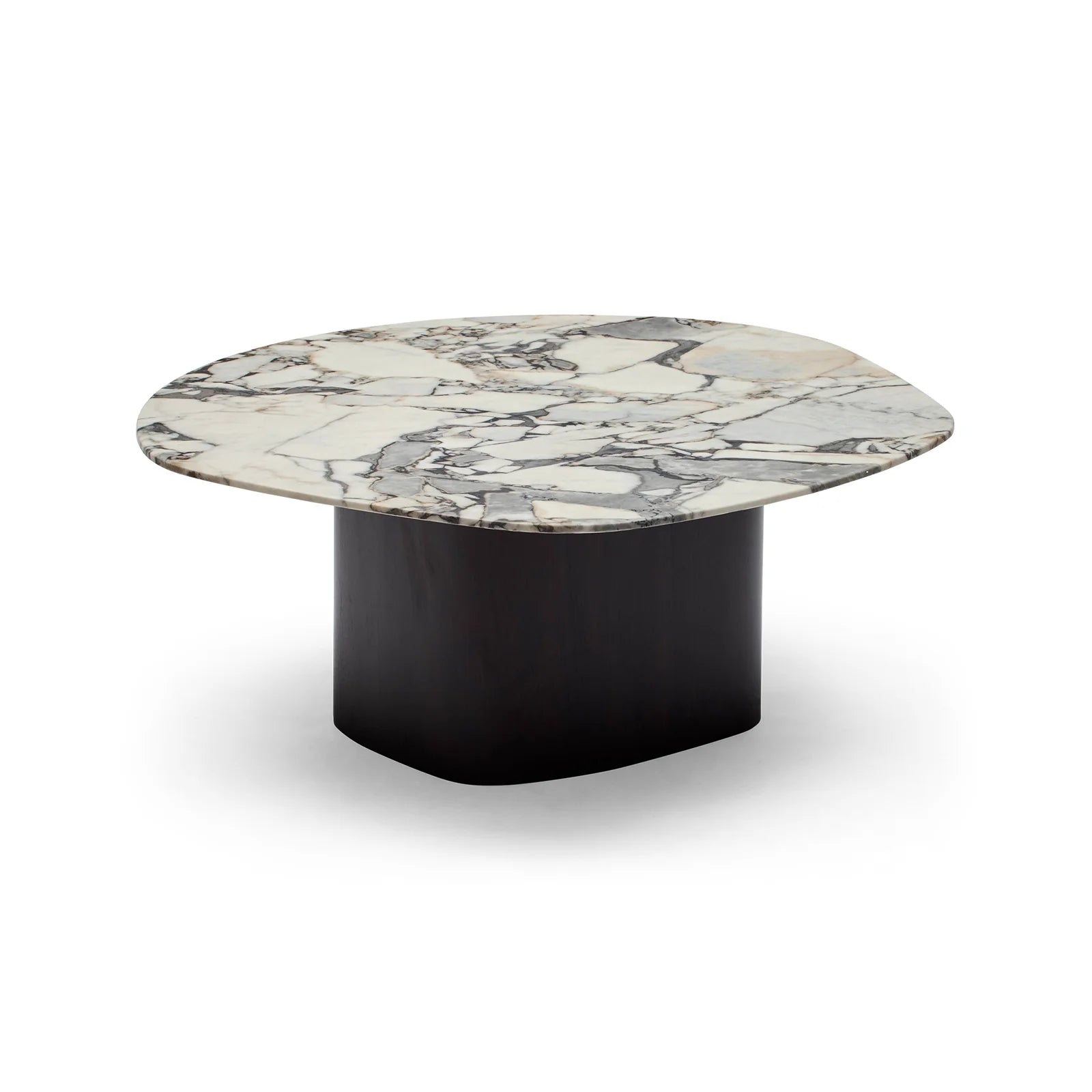 HORGANS LOLA COFFEE TABLE WALNUT TEMPEST MARBLE SMALL