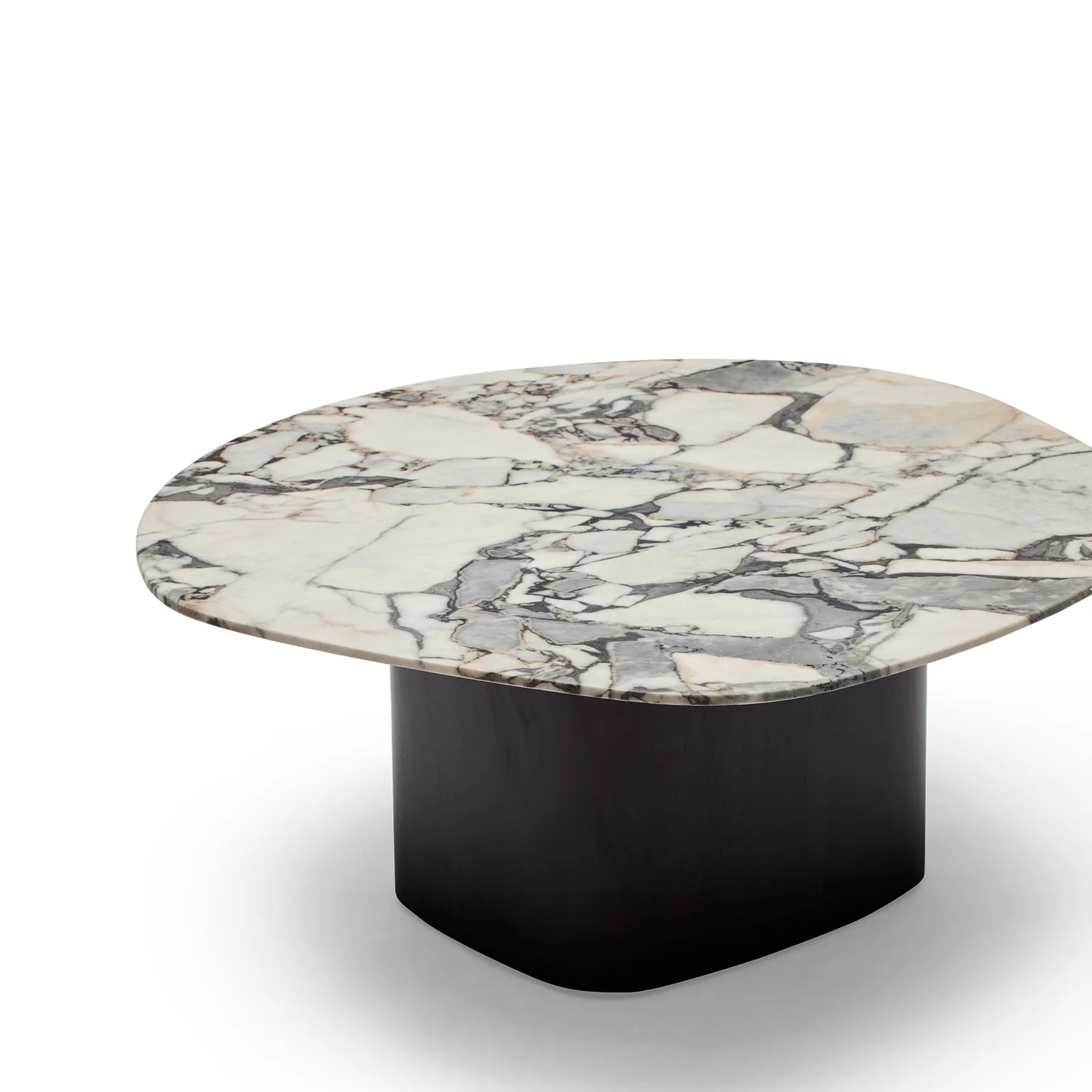 HORGANS LOLA COFFEE TABLE WALNUT TEMPEST MARBLE SMALL