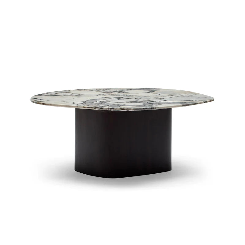 HORGANS LOLA COFFEE TABLE WALNUT TEMPEST MARBLE SMALL