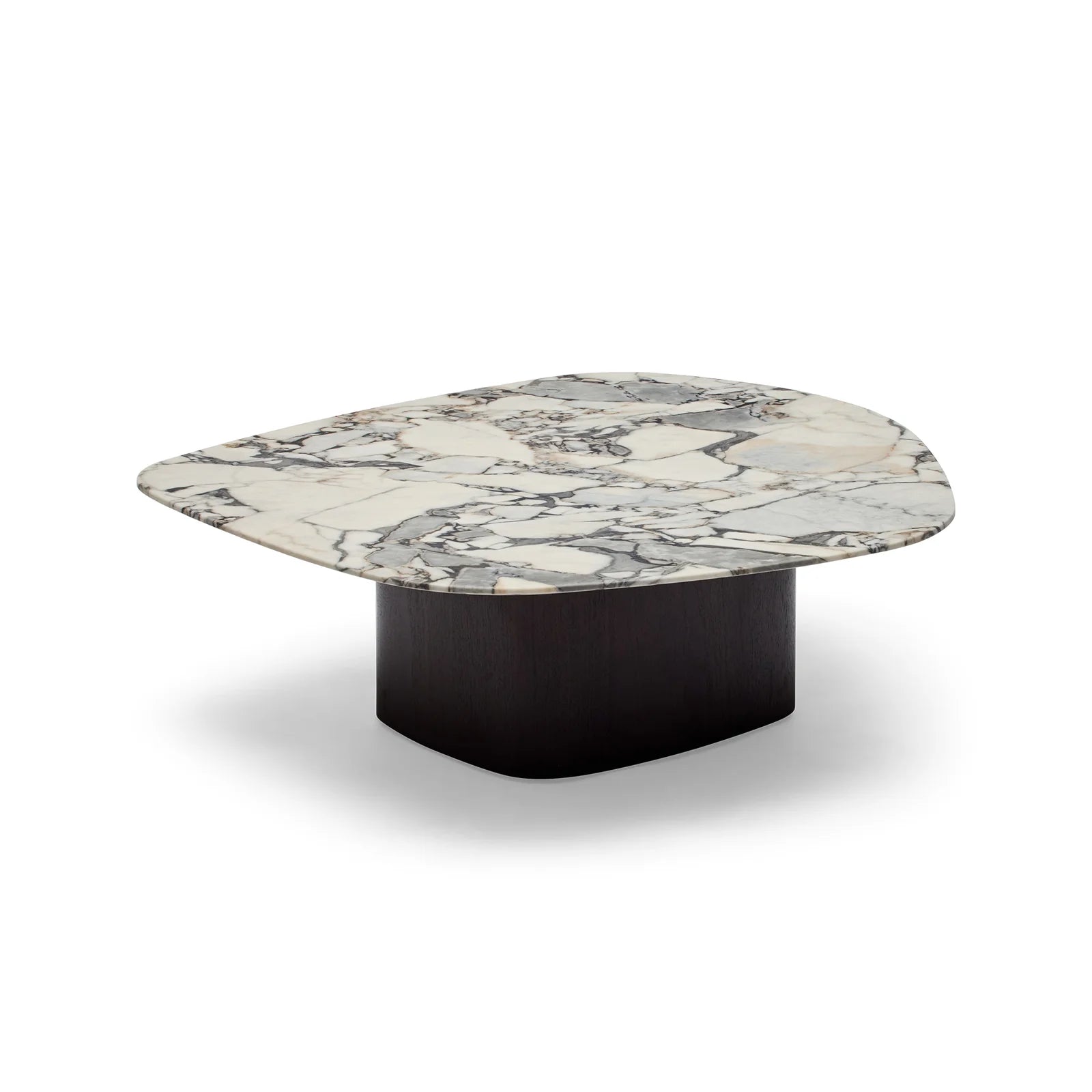 HORGANS LOLA COFFEE TABLE WALNUT TEMPEST MARBLE LARGE
