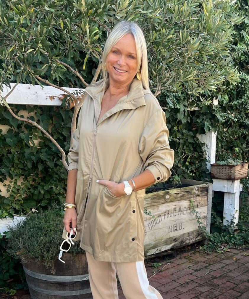 RAW by RAW LORETTA LONGLINE WINDBREAKER - BUTTERSCOTCH