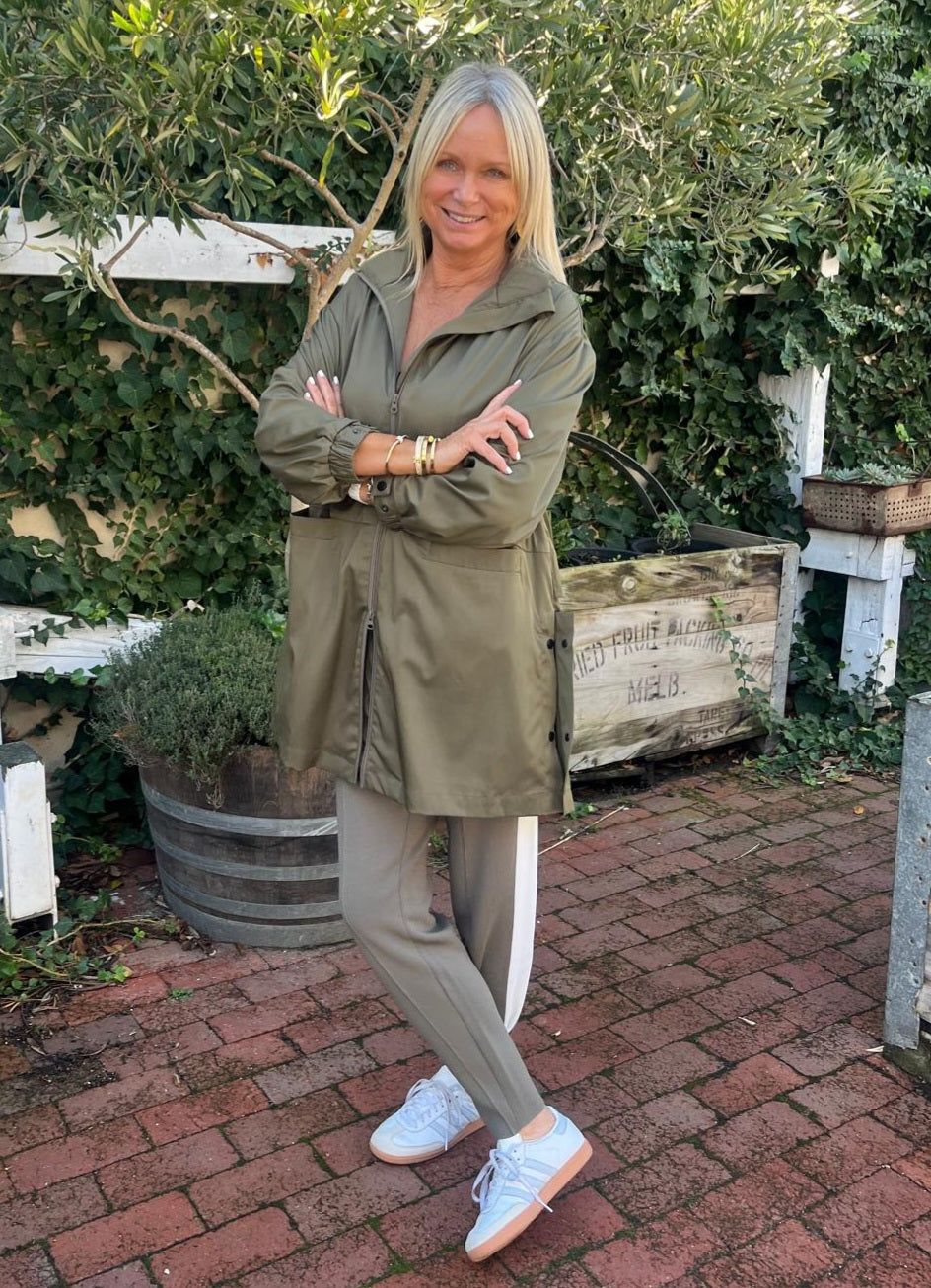 RAW by RAW LORETTA LONGLINE WINDBREAKER - FERN