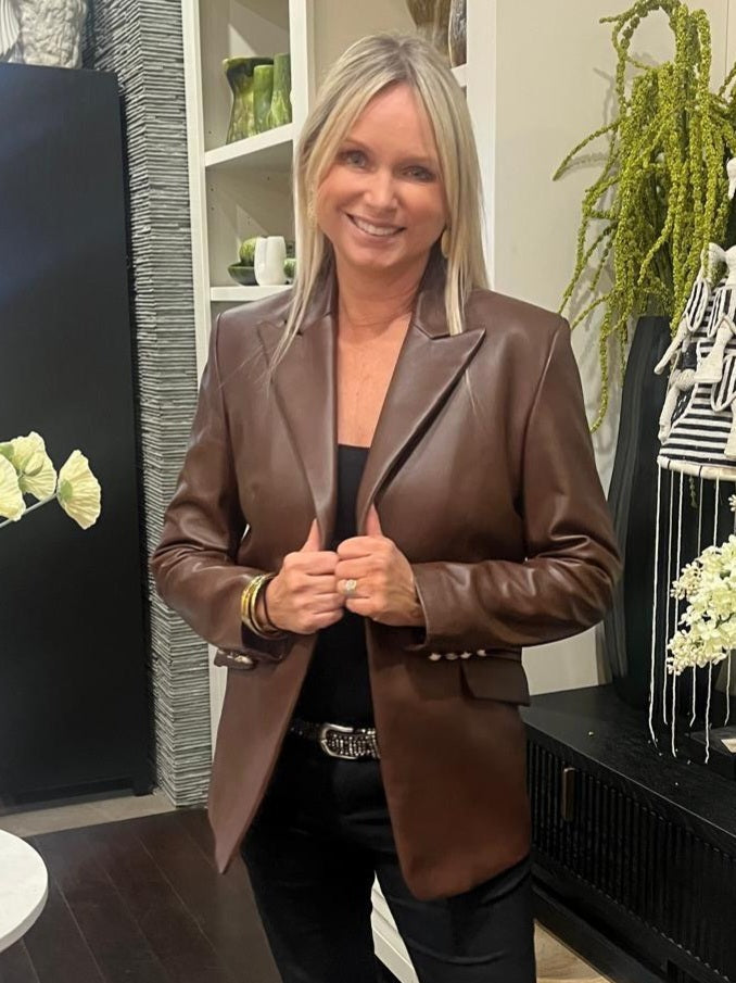 RAW by RAW SAMANTHA TAILORED BLAZER - CHESTNUT