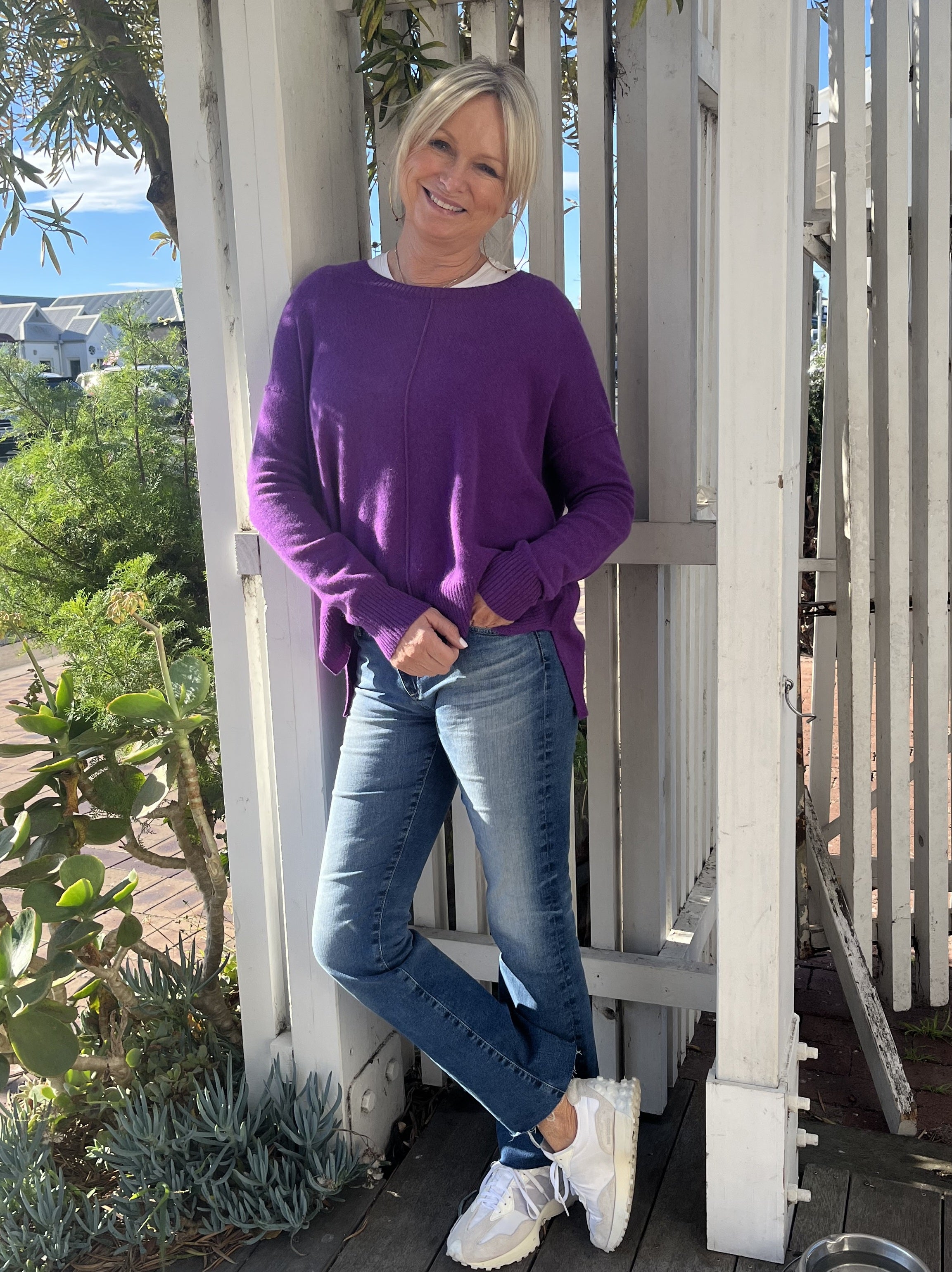 ABSOLUT CASHMERE KENZA - AUBERGINE