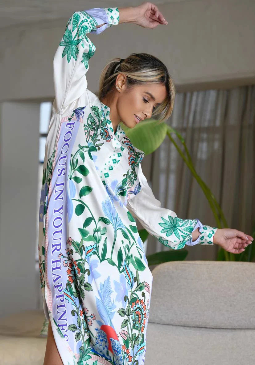 MISS GOODLIFE MIDI DRESS GREEN GARDEN