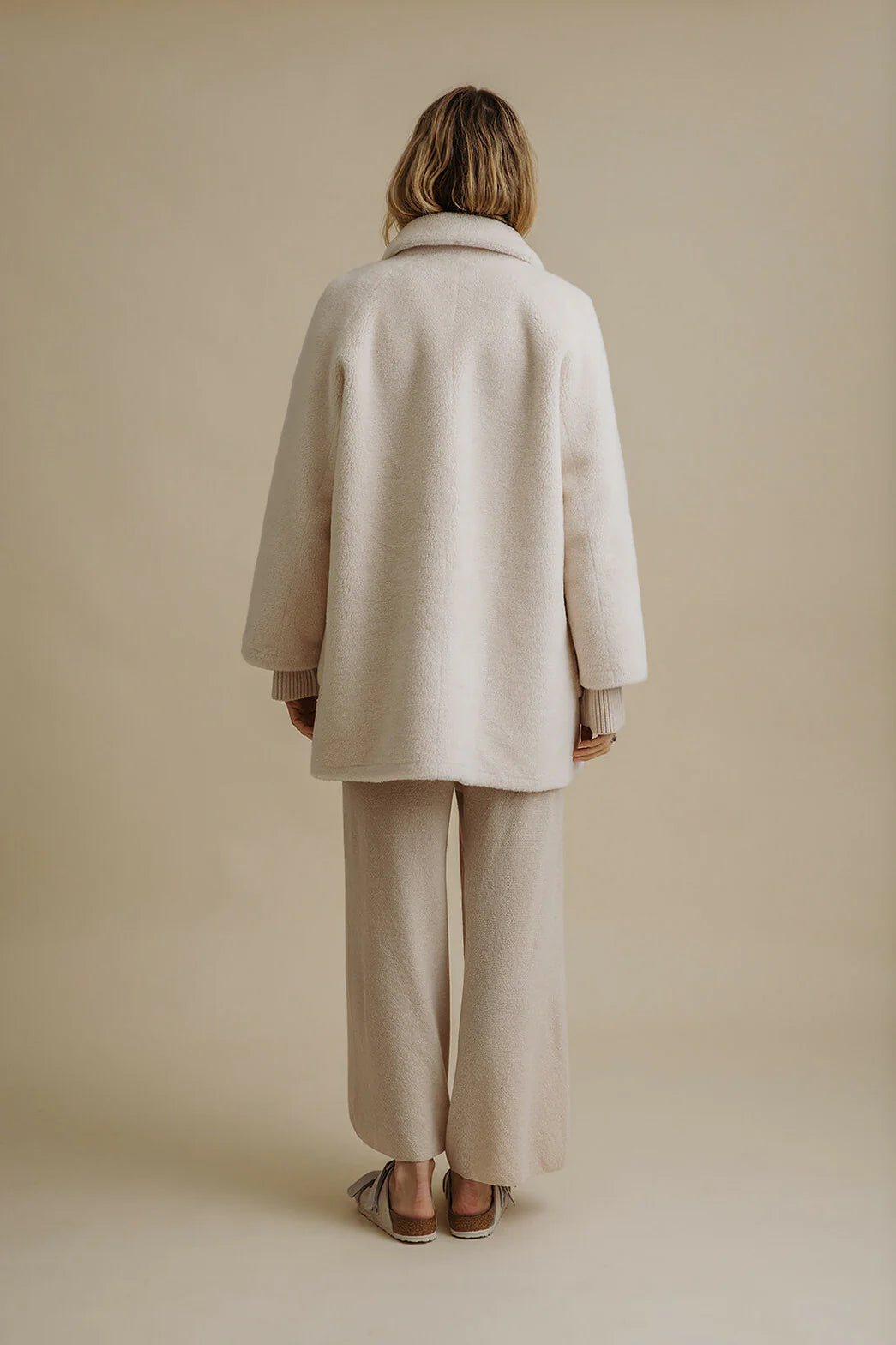 TALAMAYA POLAR FAUX FUR COAT - SNOW