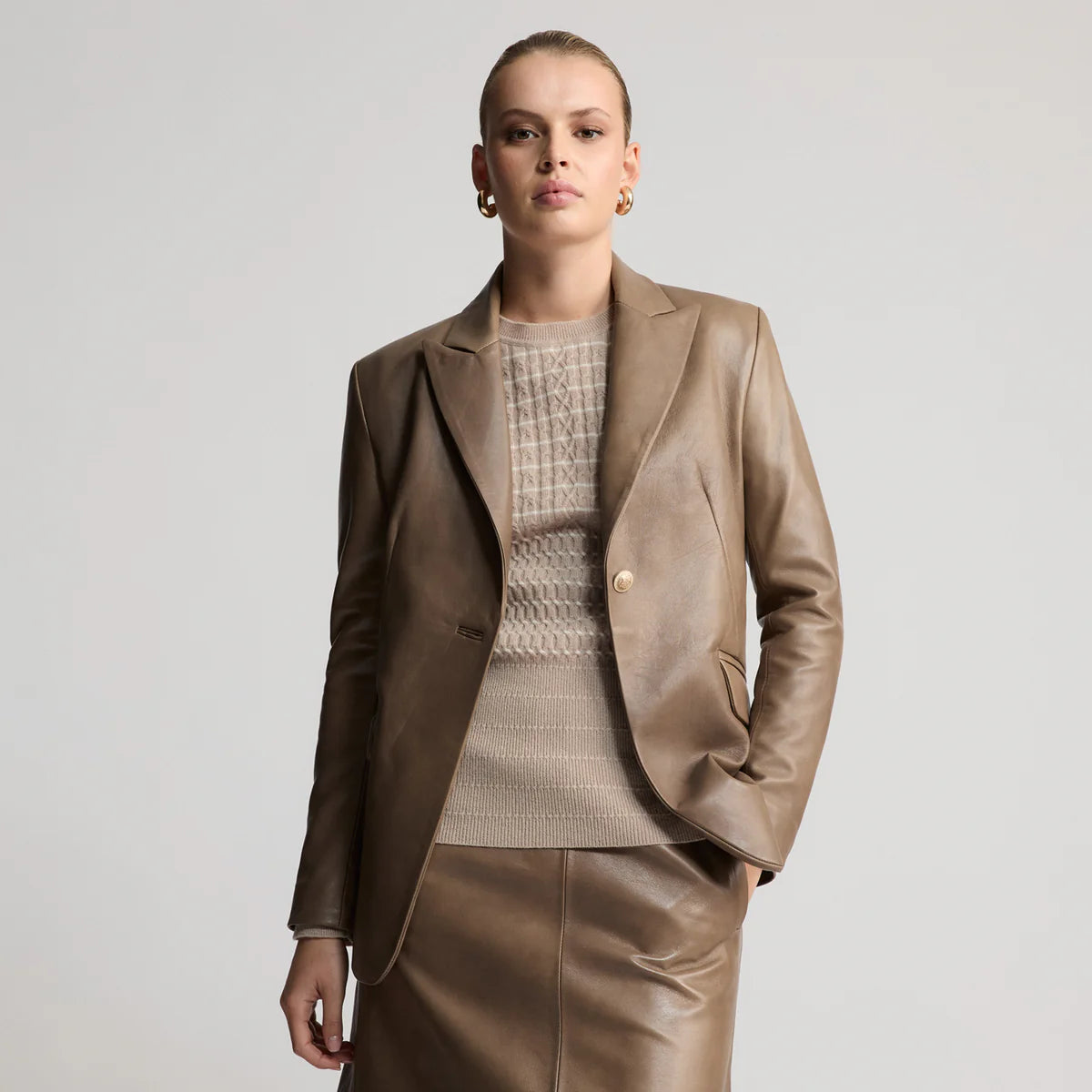 RAW by RAW SAMANTHA TAILORED BLAZER - PUTTY