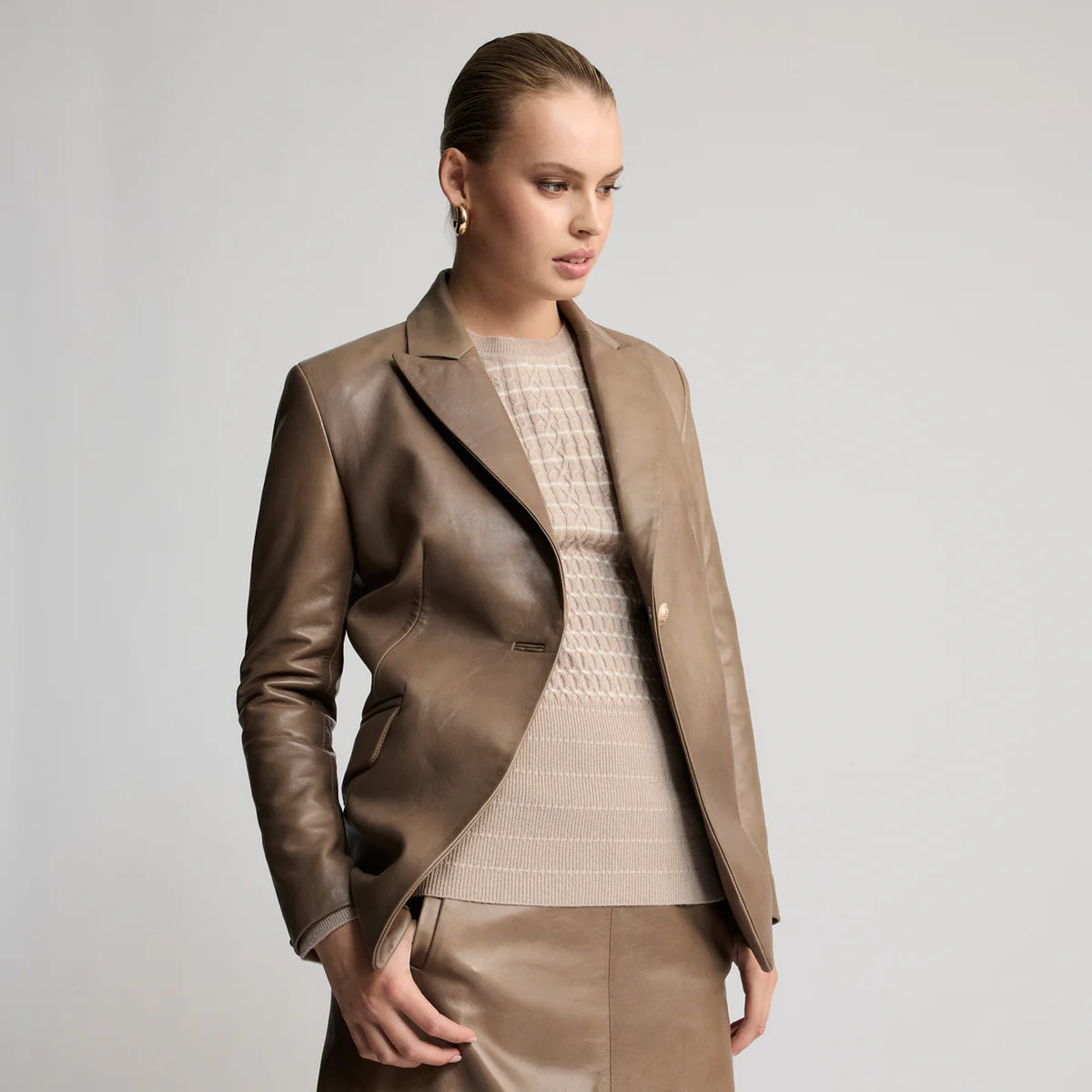 RAW by RAW SAMANTHA TAILORED BLAZER - PUTTY
