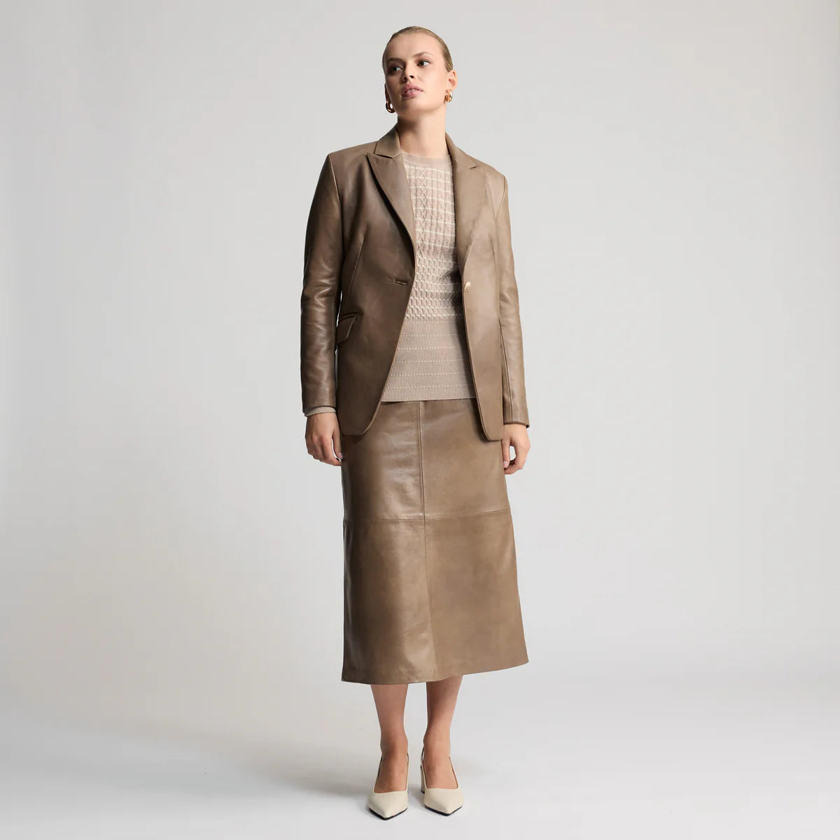 RAW by RAW SAMANTHA TAILORED BLAZER - PUTTY