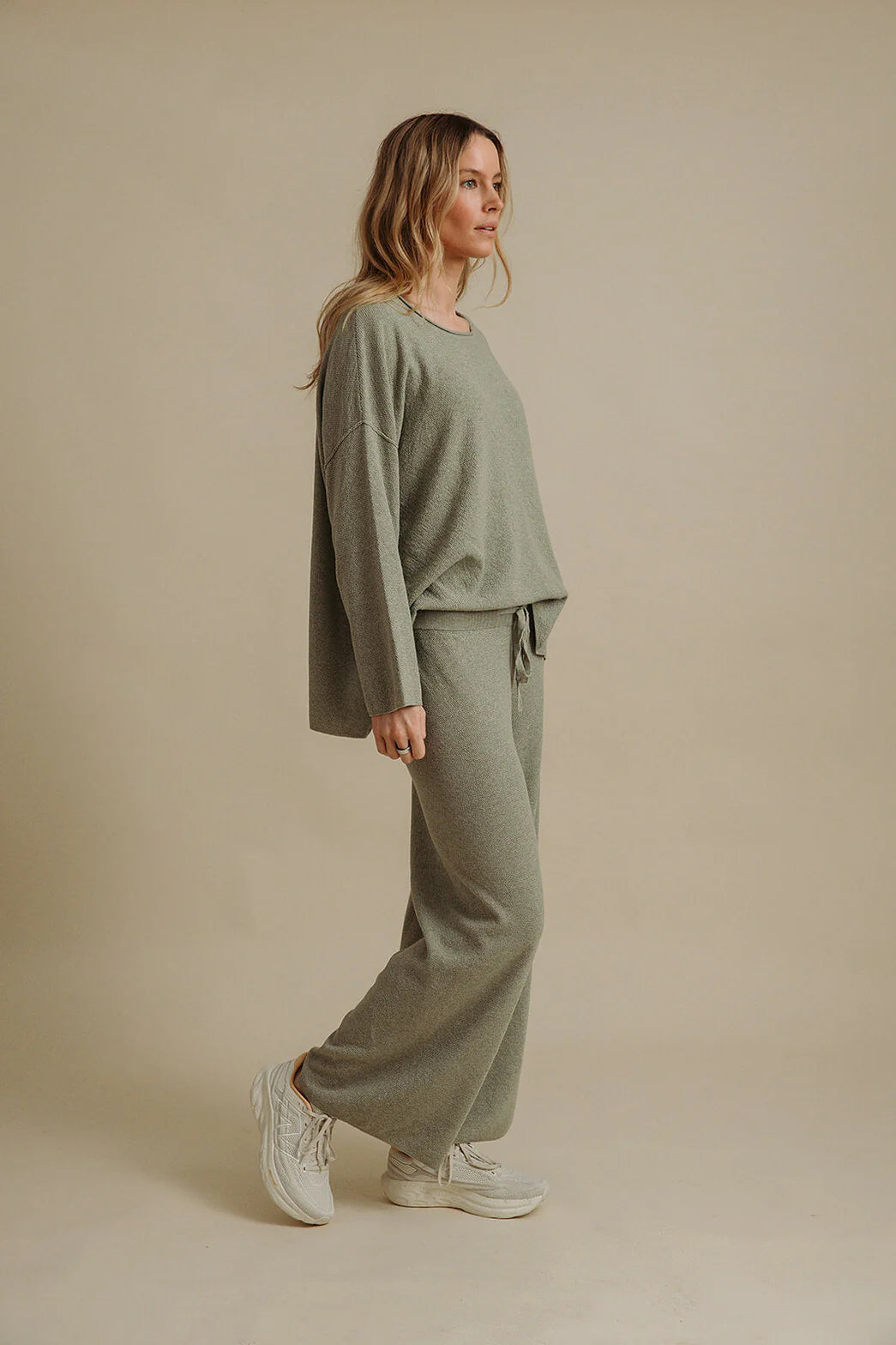 TALAMAYA WINTER RETREAT MERINO COTTON PULLOVER ACACIA