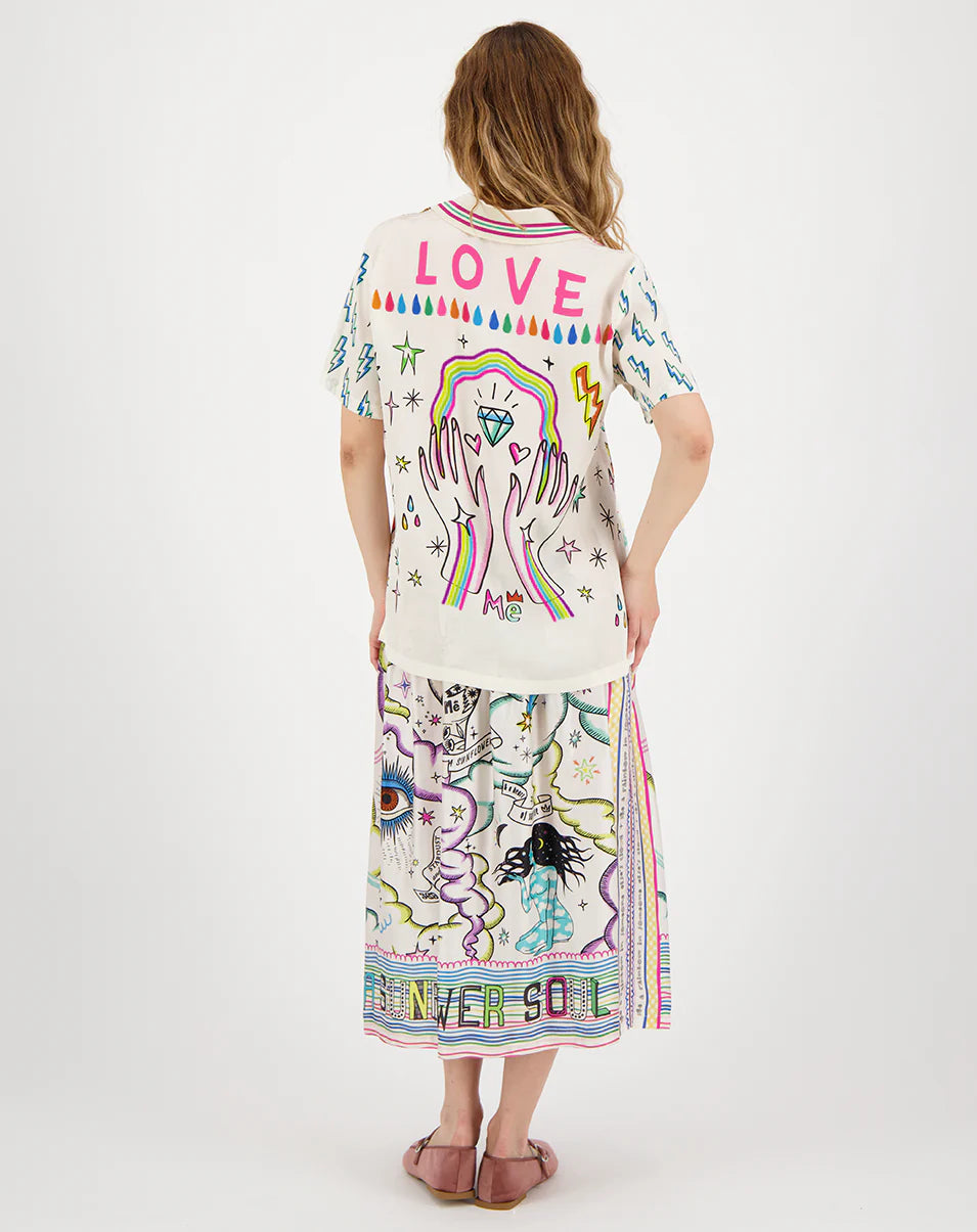 ME369 VANESSA ENLIGHTENMENT PRINTED SKIRT