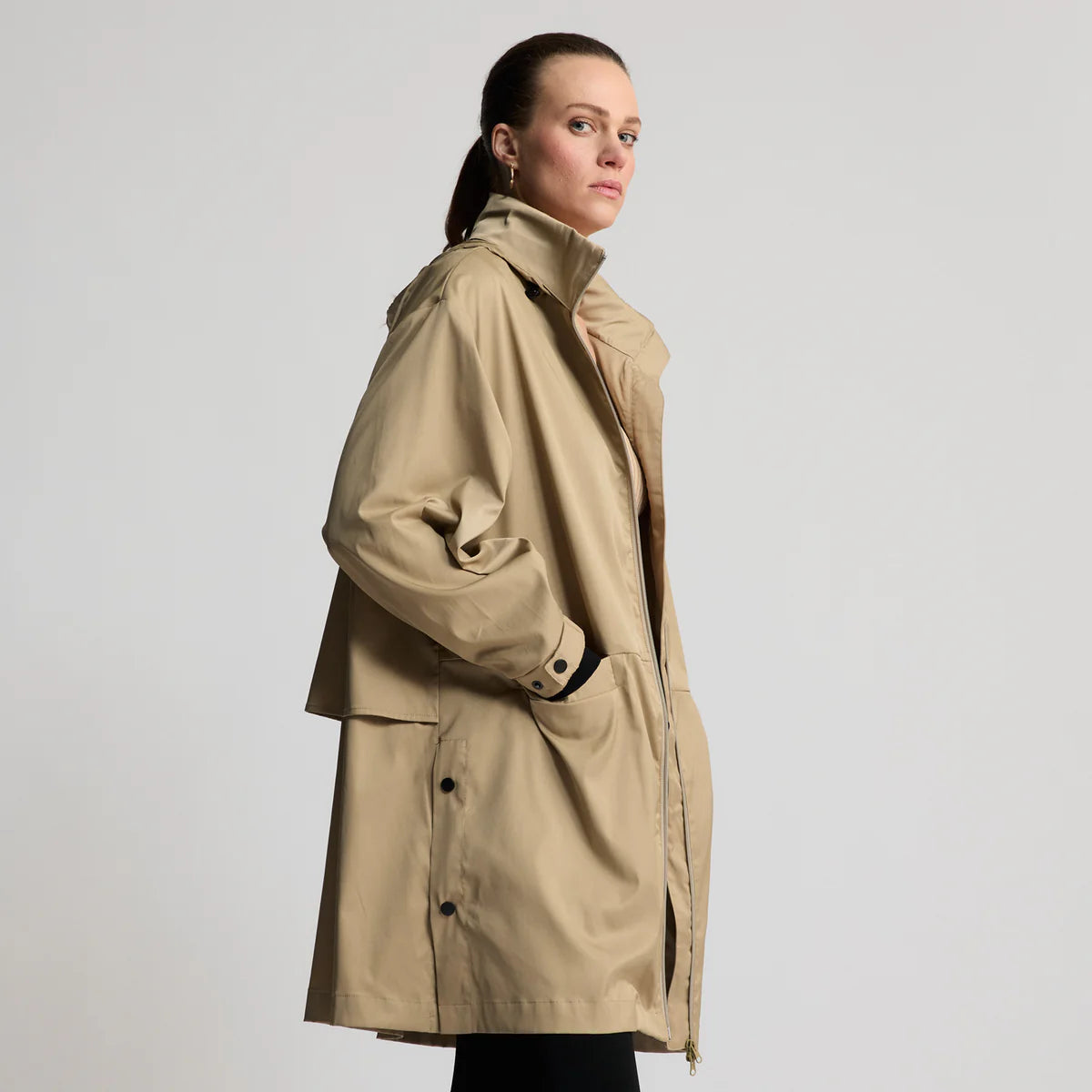 RAW by RAW LORETTA LONGLINE WINDBREAKER - BUTTERSCOTCH