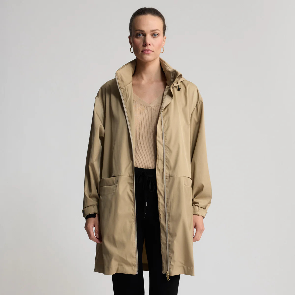 RAW by RAW LORETTA LONGLINE WINDBREAKER - BUTTERSCOTCH
