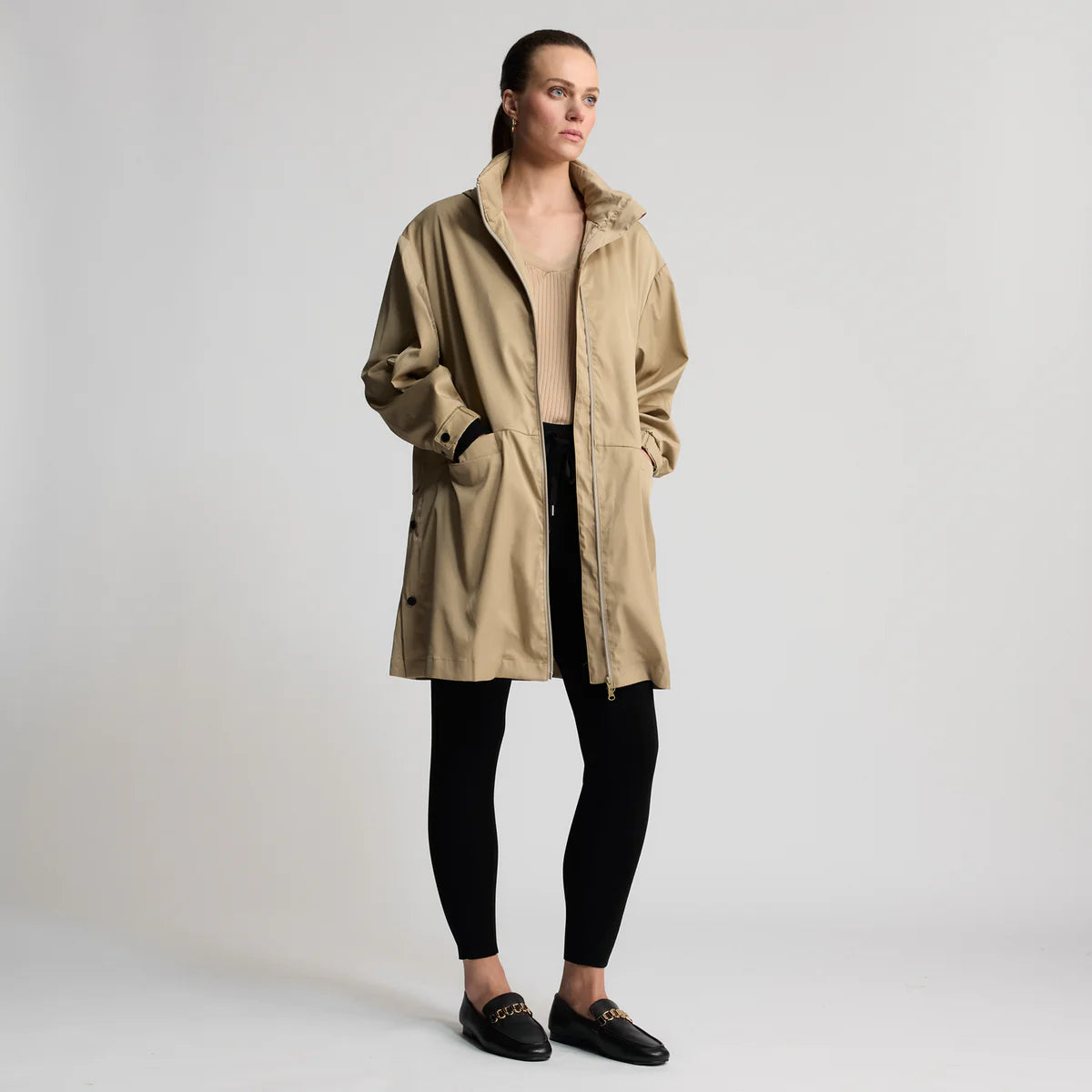 RAW by RAW LORETTA LONGLINE WINDBREAKER - BUTTERSCOTCH
