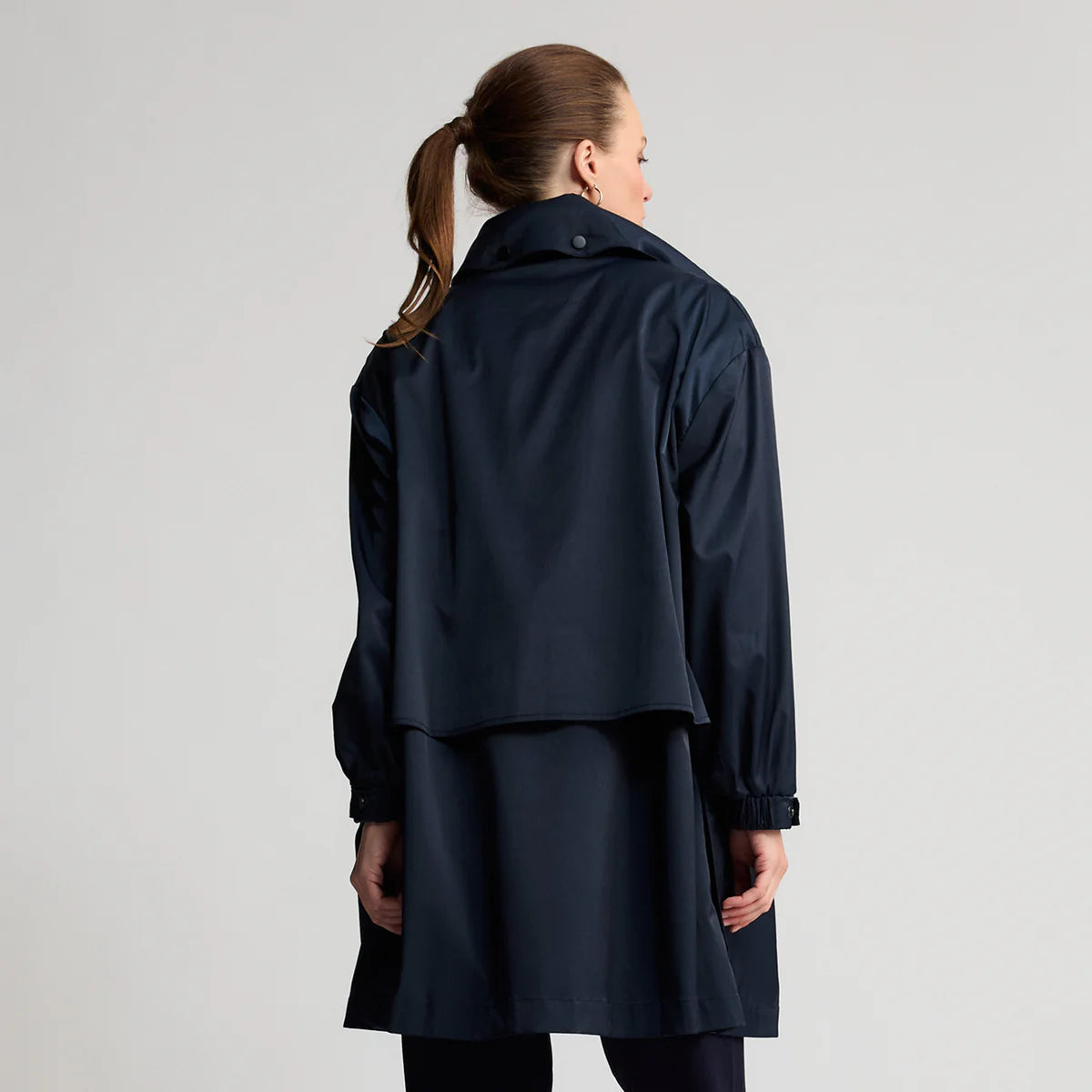 RAW by RAW LORETTA LONGLINE WINDBREAKER - BRITISH NAVY