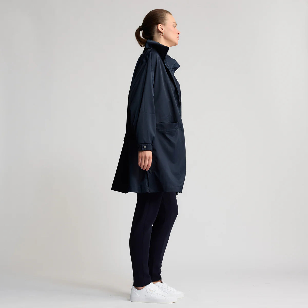 RAW by RAW LORETTA LONGLINE WINDBREAKER - BRITISH NAVY