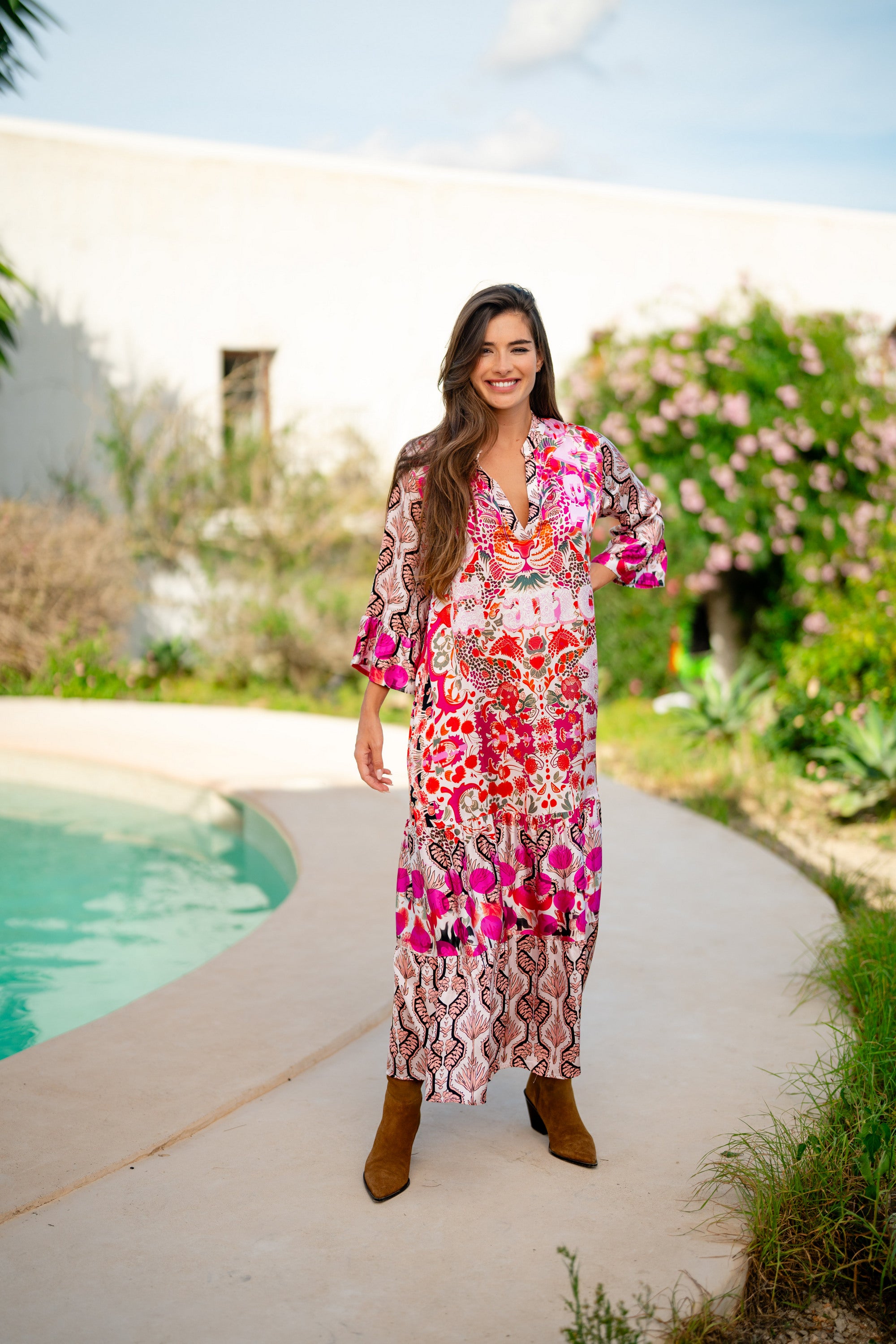 MISS GOODLIFE MIDI DRESS WILD AND FREE