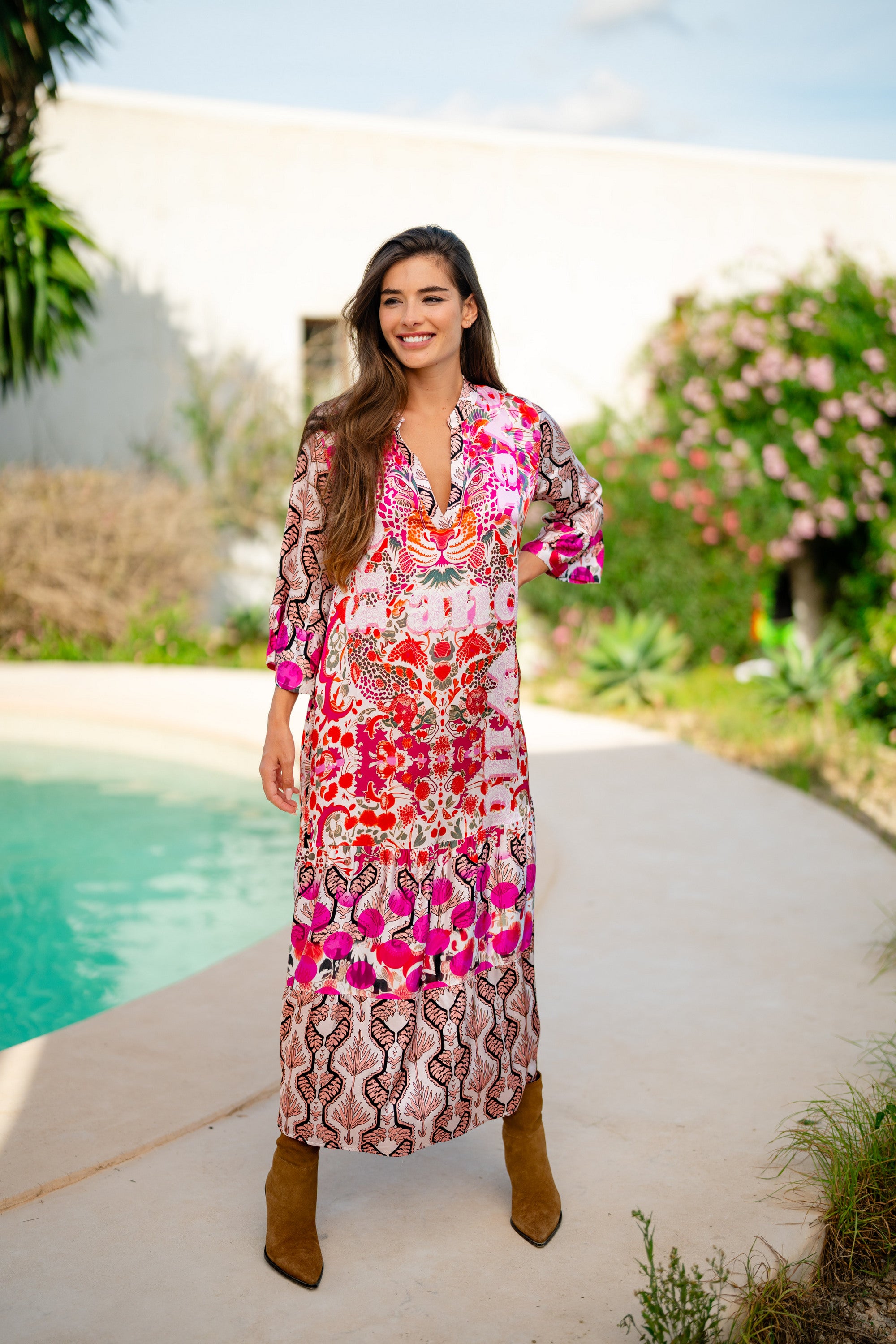 MISS GOODLIFE MIDI DRESS WILD AND FREE