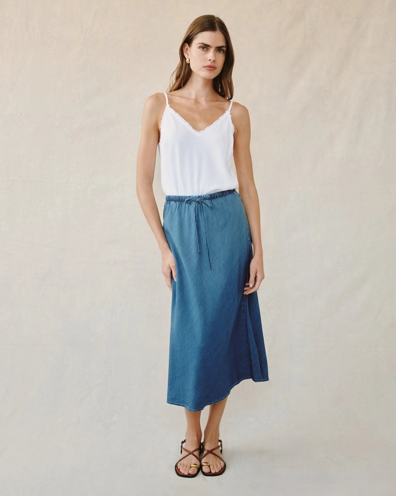 BELLA DAHL BIAS SKIRT MOONLIT WASH