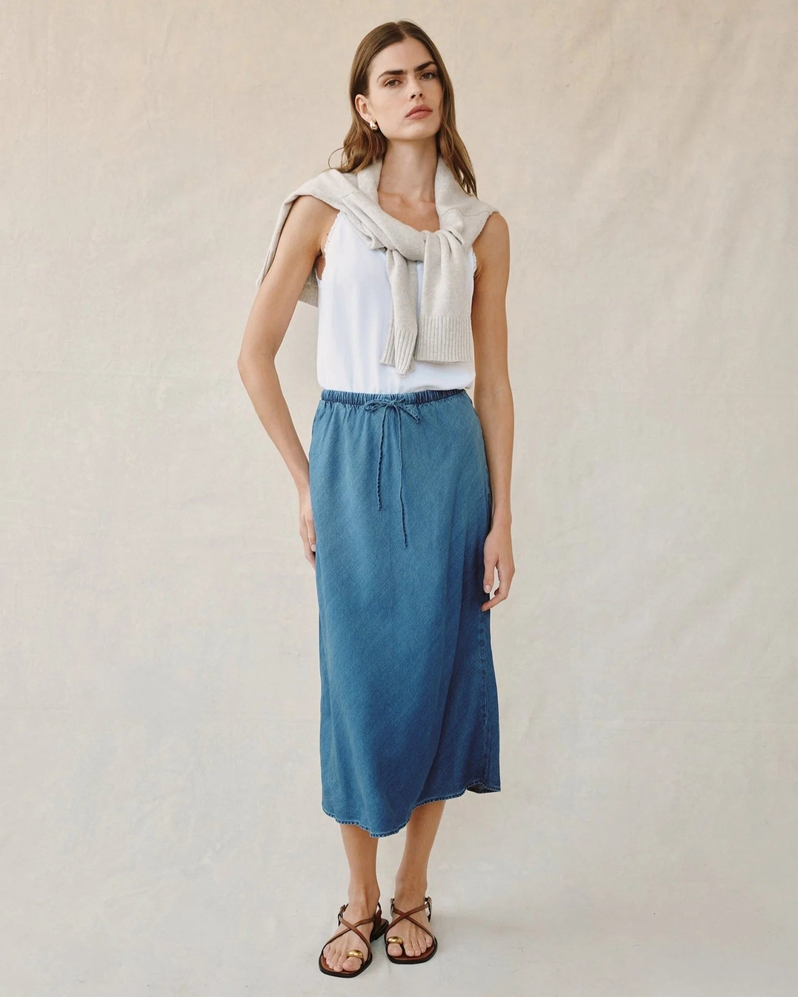 BELLA DAHL BIAS SKIRT MOONLIT WASH