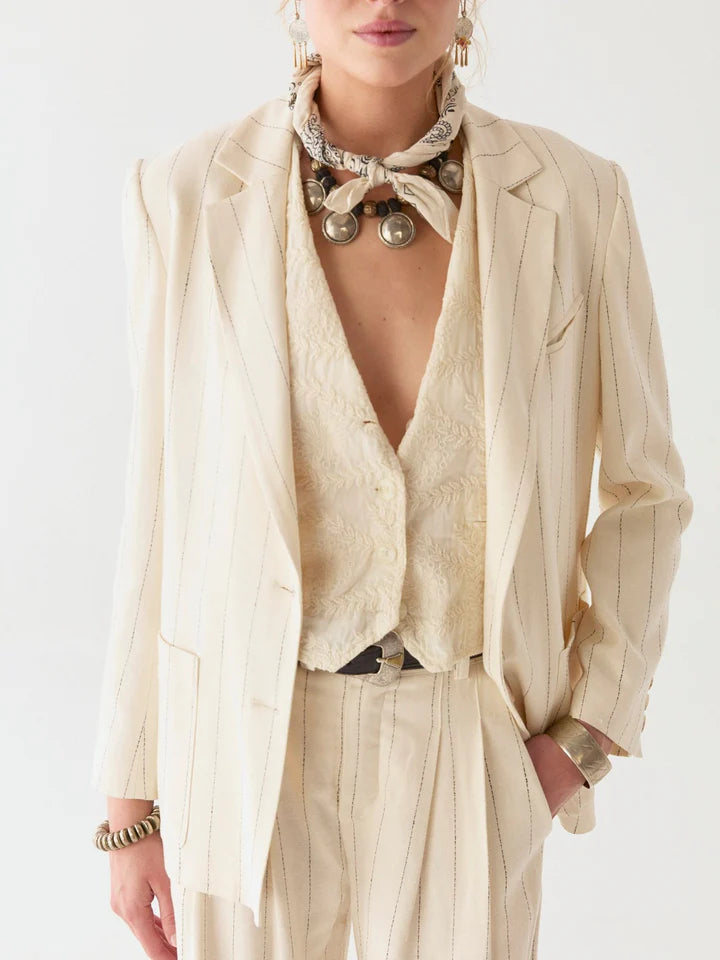 MAISON HOTEL PADDY BLAZER ECRU STRIPE