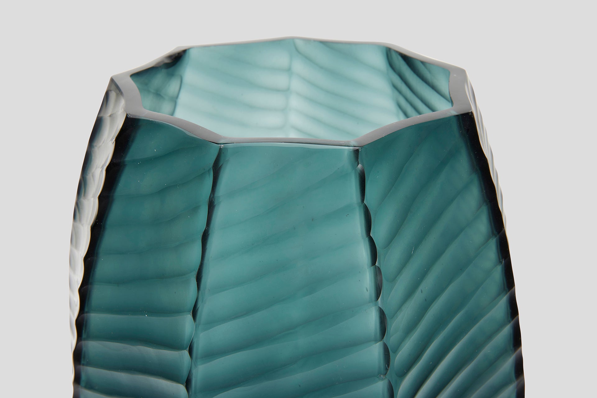 THE FOUNDRY LOTUS VASE PETROL MEDIUM