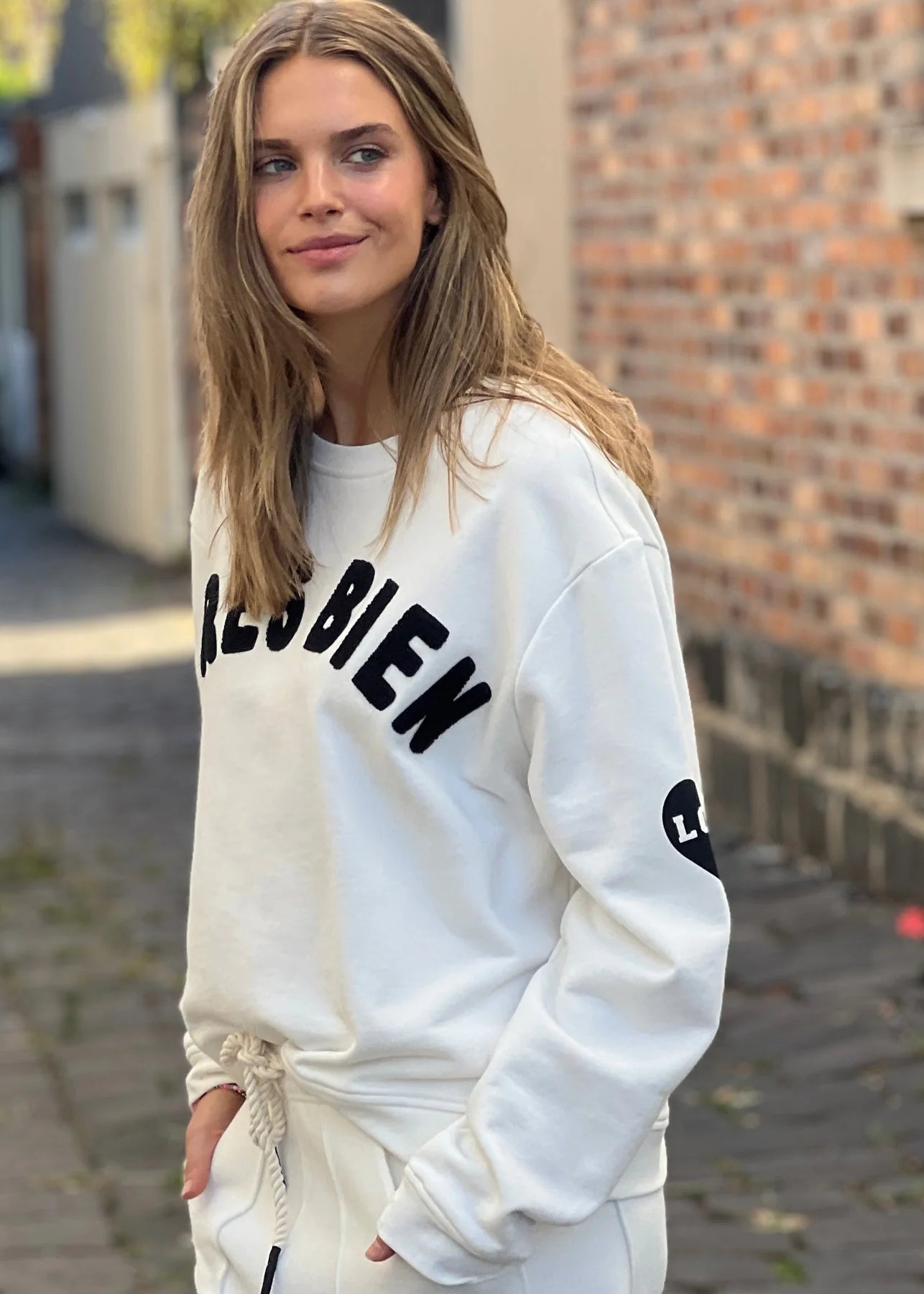 HAMMILL AND CO TRES BIEN SWEATER WINTER WHITE
