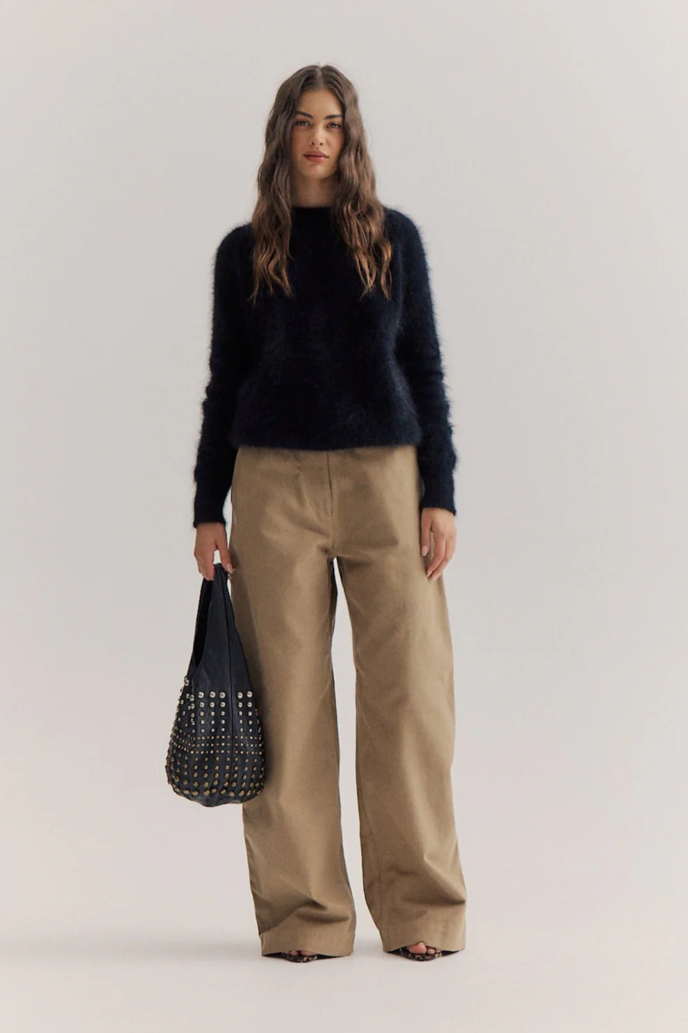 WORLD OF NOMADS ADELE CASHMERE CREW BLACK