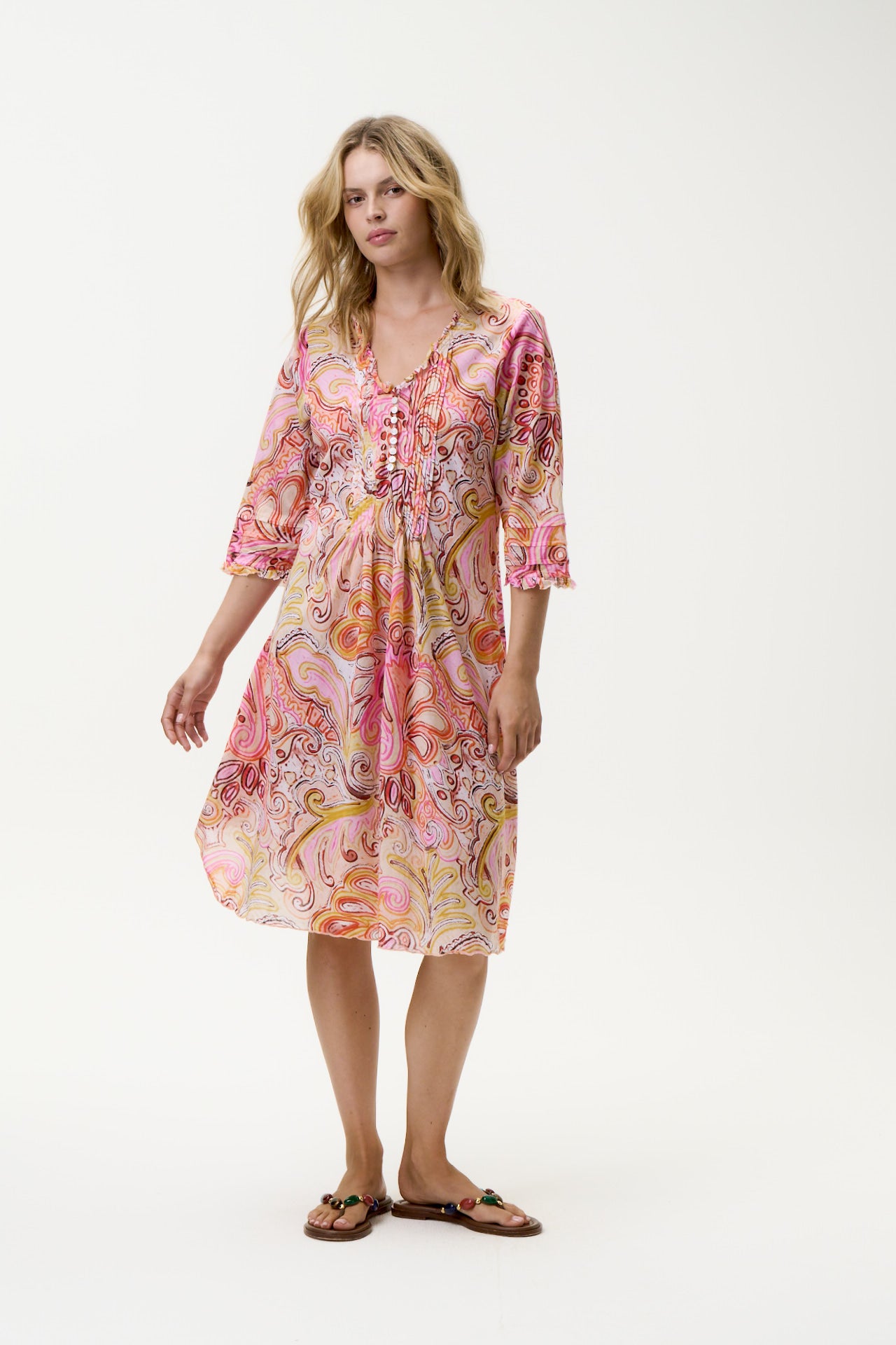 ONESEASON MIDDY POPPY MUSCAT MULTI SWIRL