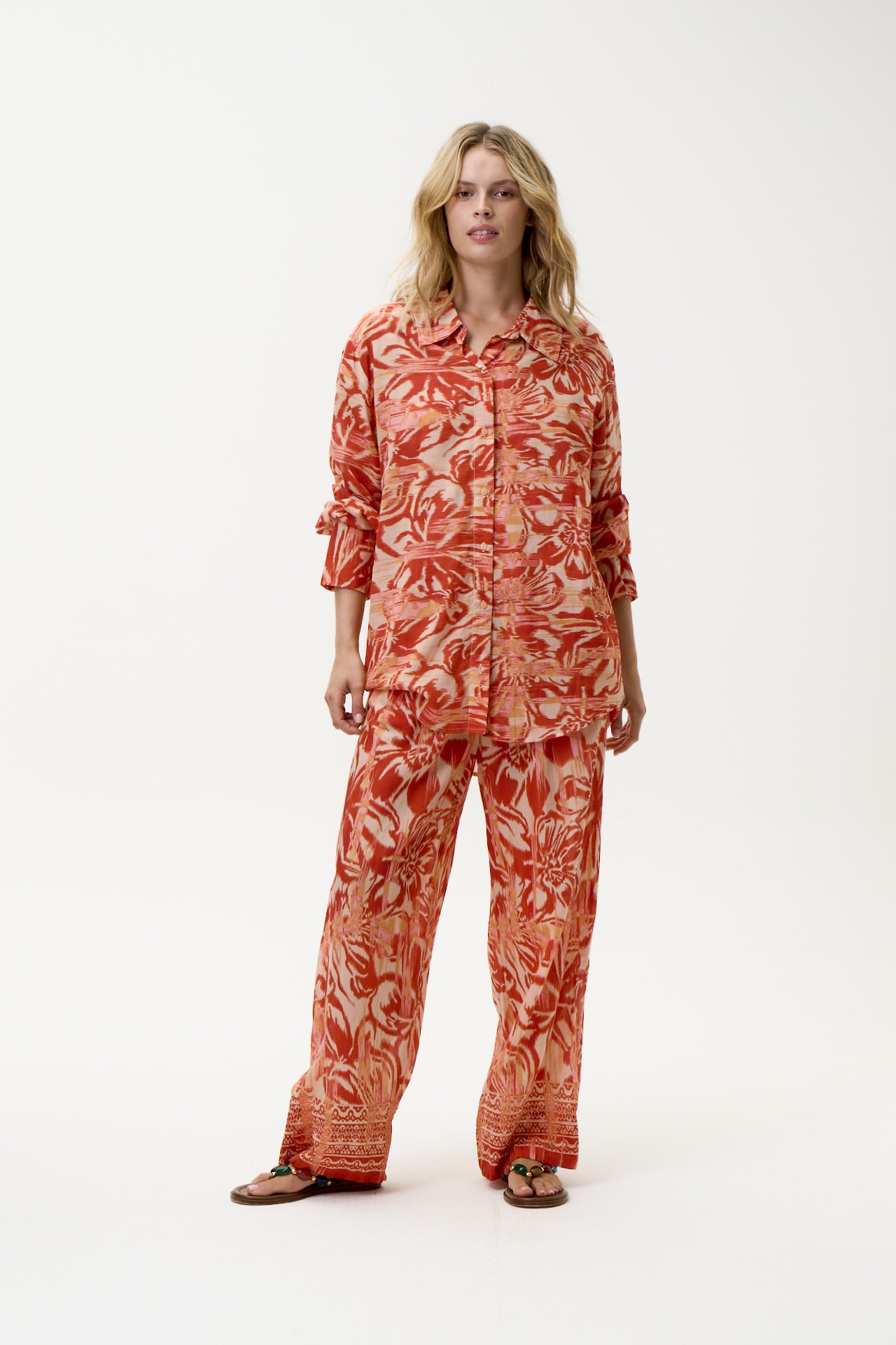 ONESEASON CLAUDIA SHIRT PROCIDA SUSHI VOILE FIESTA