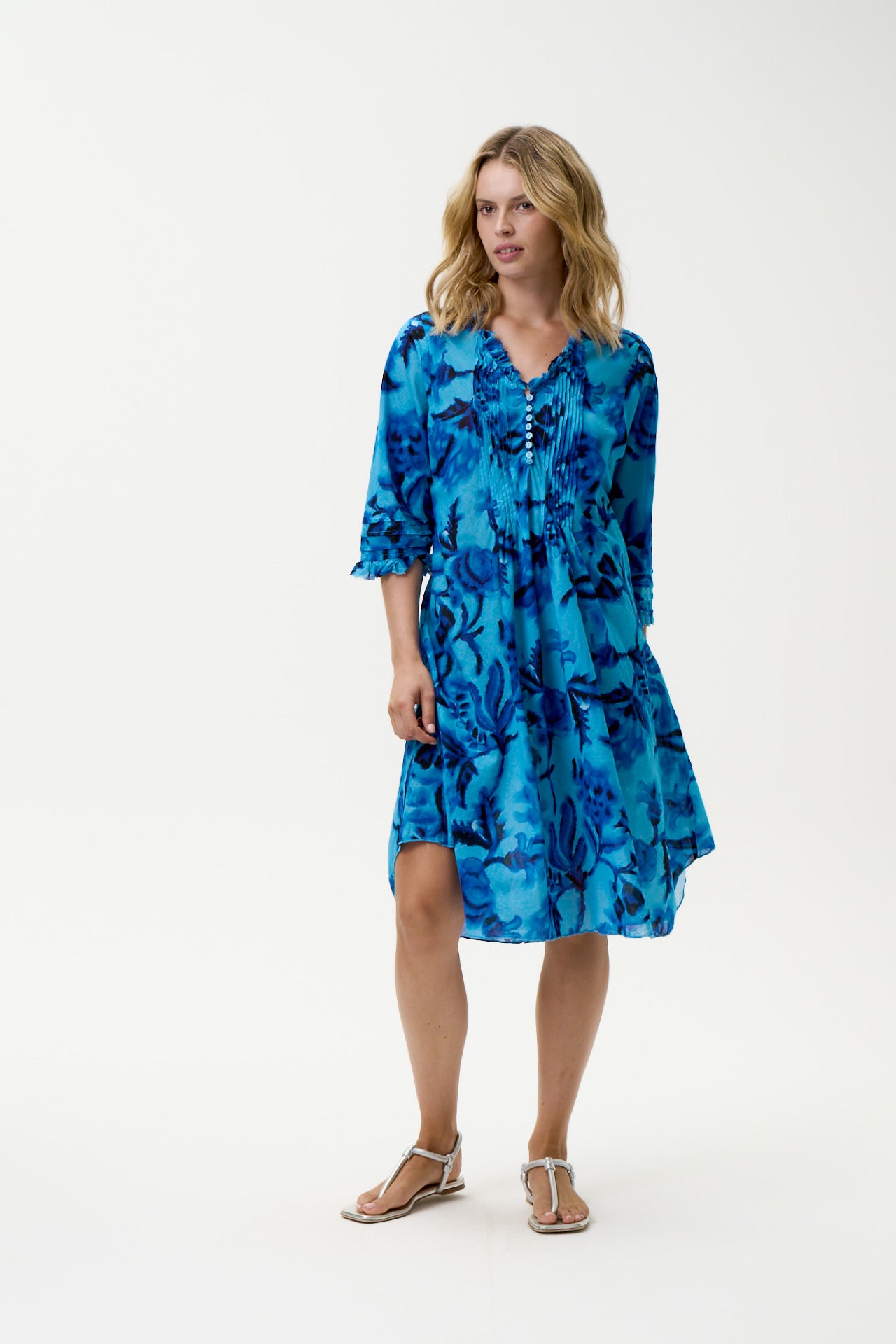 ONESEASON MIDDY POPPY MILOS COTTON BLUE