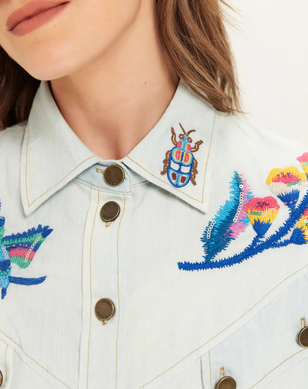 ME369 ADELYN LIGHT BLUE OVERSIZED SHIRT