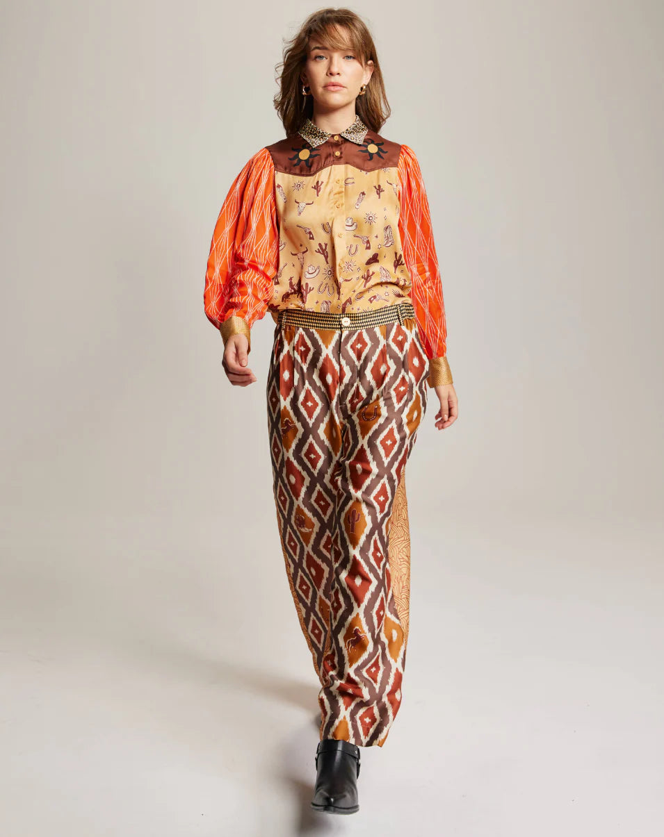 ME369 LYDIA TAILORED PANTS RODEO