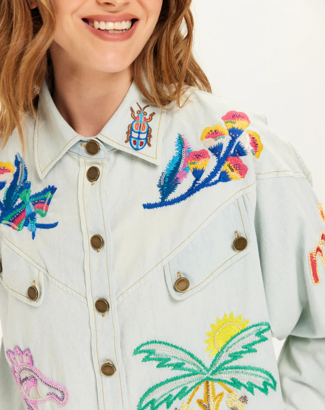 ME369 ADELYN LIGHT BLUE OVERSIZED SHIRT