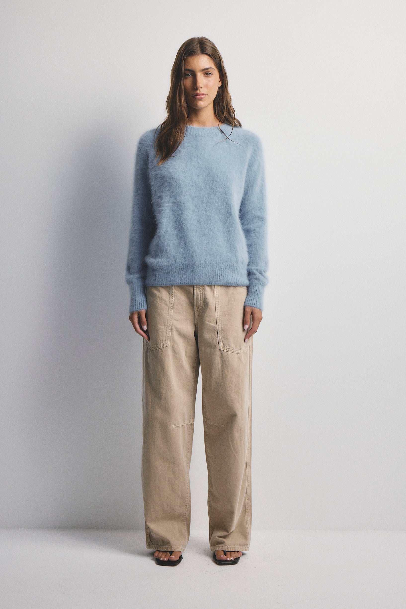 WORLD OF NOMADS ADELE CASHMERE CREW SKY