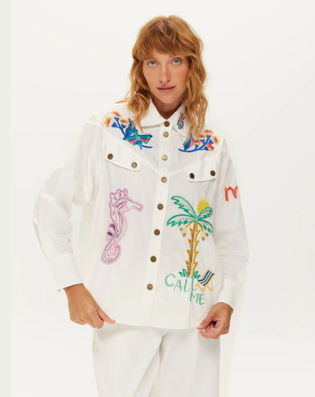 ME369 ADELYN WHITE OVERSIZED SHIRT